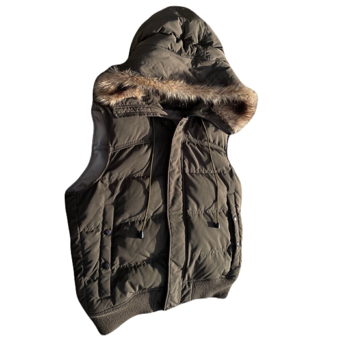 If Six Was Nine 2000s Japanese archive Fur Gimmic Puffer Zip-up Vest Y2K Size US S / EU 44-46 / 1 - 4 Thumbnail