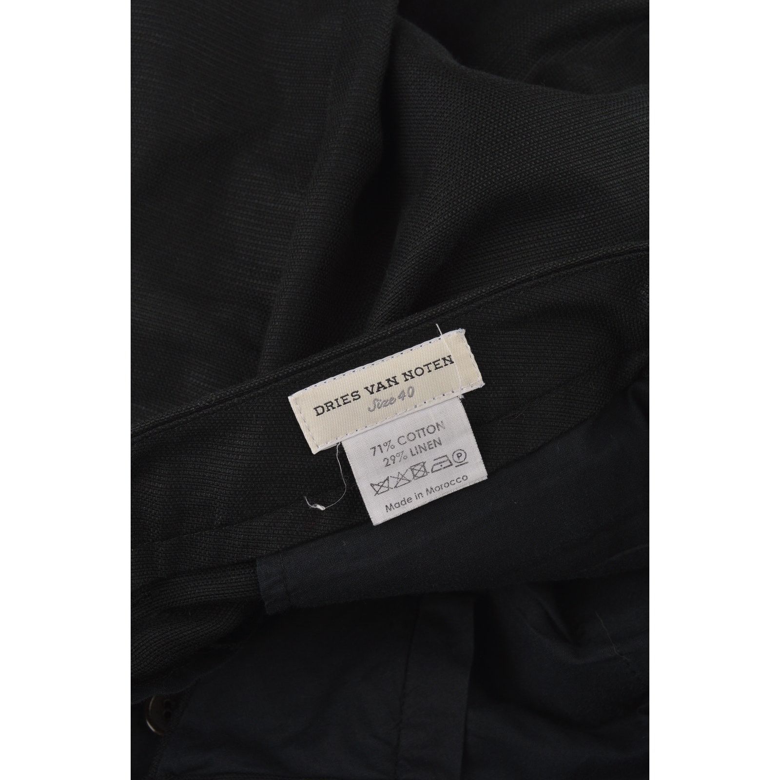 Dries Van Noten Dries Van Noten formal black linen pants Size US 34 / EU 50 - 3 Thumbnail