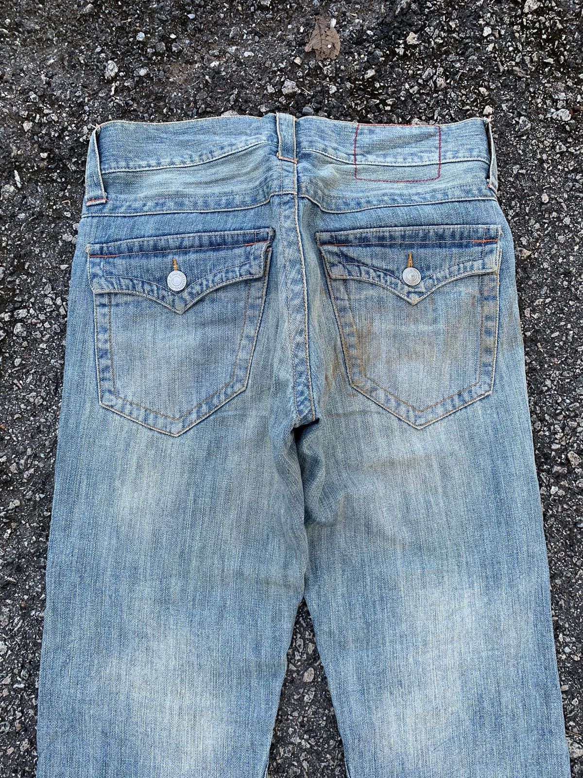 Tornado Mart FLARE💥 DOMINATE HANDCRAFTED JEANS PUNK STYLE DENIM☠️🎌 Size US 33 - 8 Thumbnail