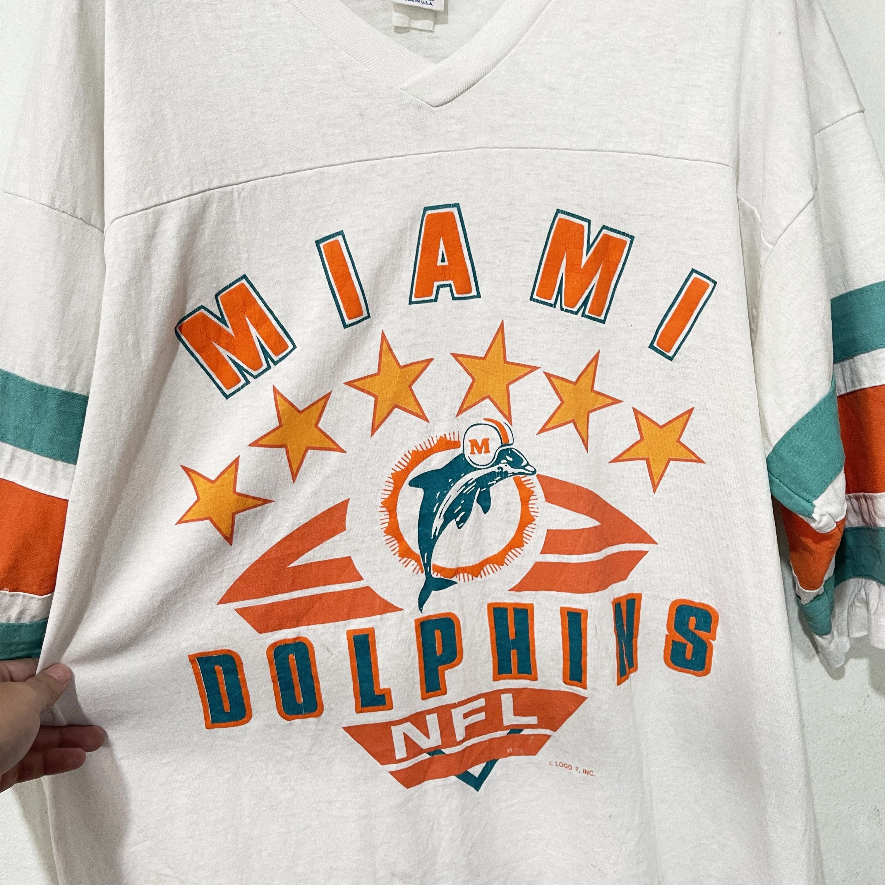 NFL Vintage 90s Miami Dolphins NFL Jersey Size US XL / EU 56 / 4 - 2 Thumbnail
