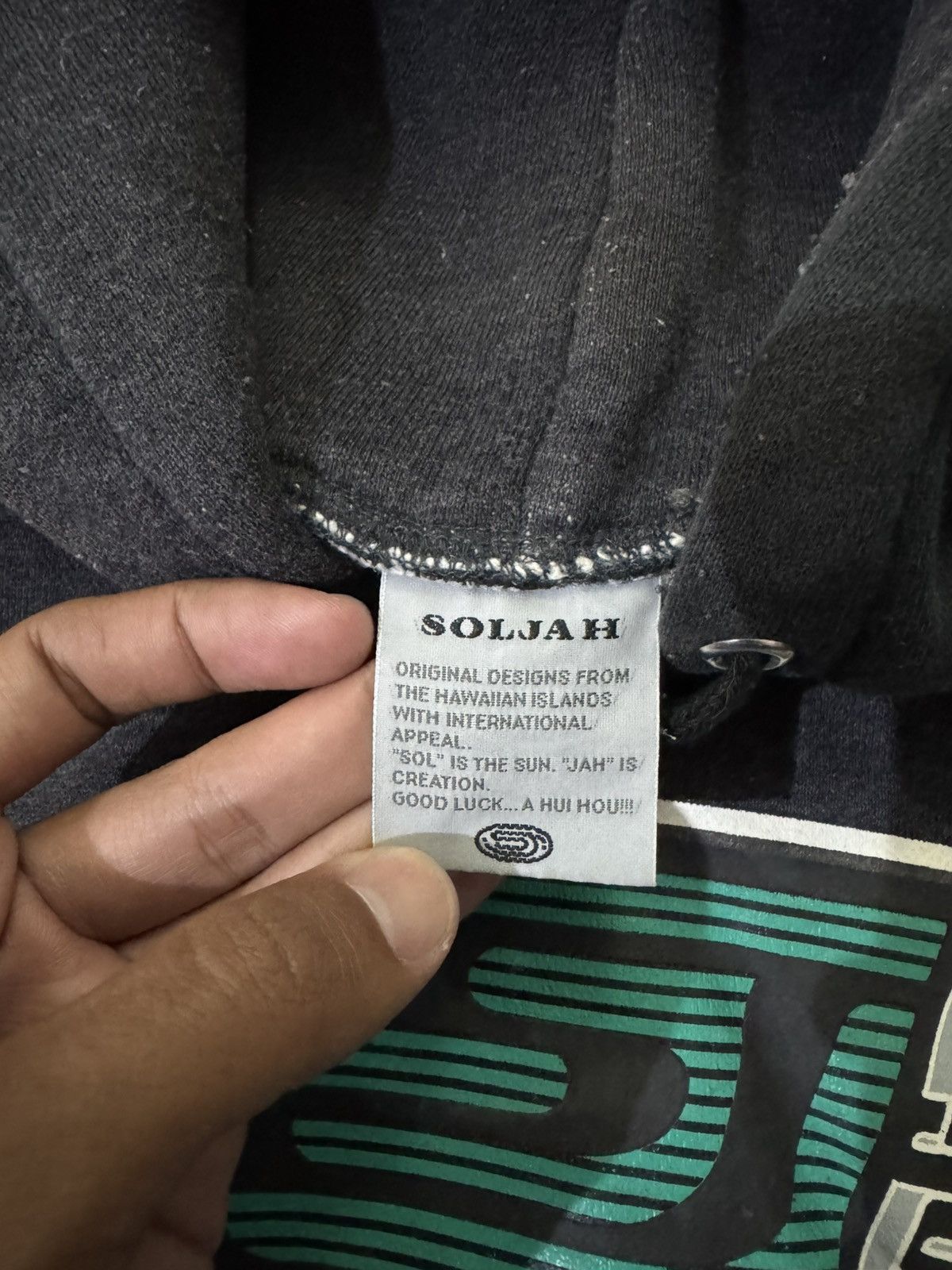 Vintage VINTAGE 90’S SOLJAH URBAN HAWAIIAN PRODUCTIONS HOODIE Size US XL / EU 56 / 4 - 7 Thumbnail