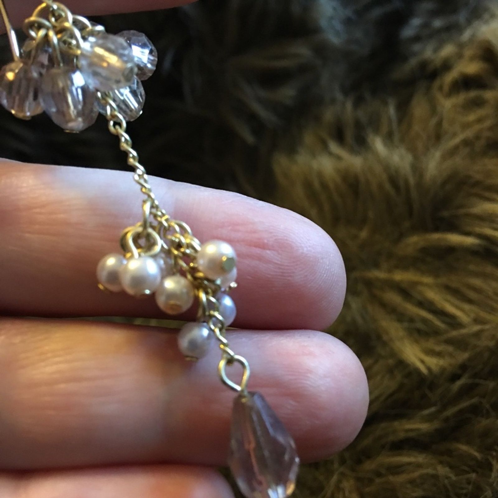 Vintage Vintage bead cluster long dangle earrings Size ONE SIZE - 3 Thumbnail