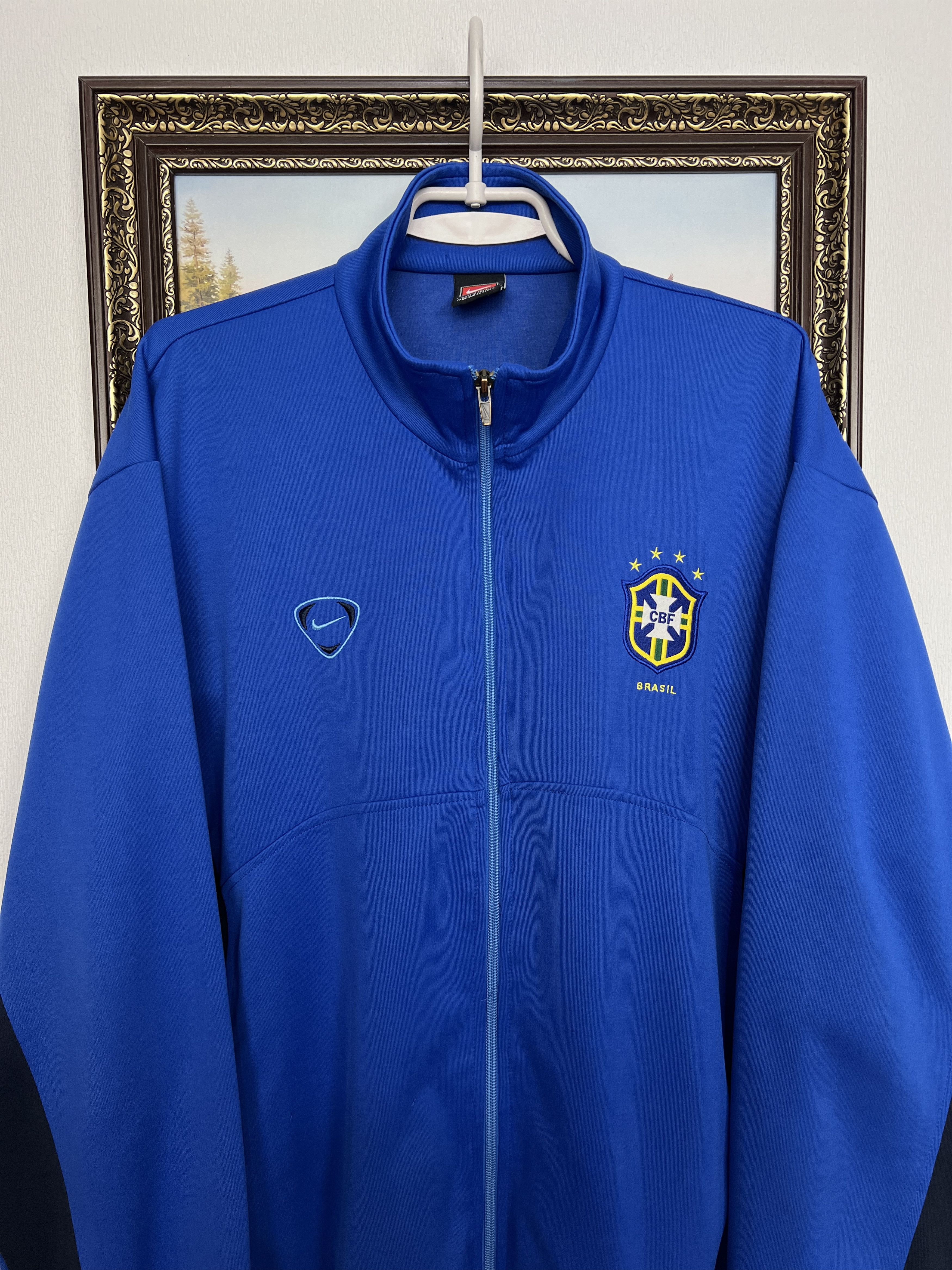 Nike Vintage Brazil Football Jacket Soccer Track Top National Size US M / EU 48-50 / 2 - 2 Thumbnail