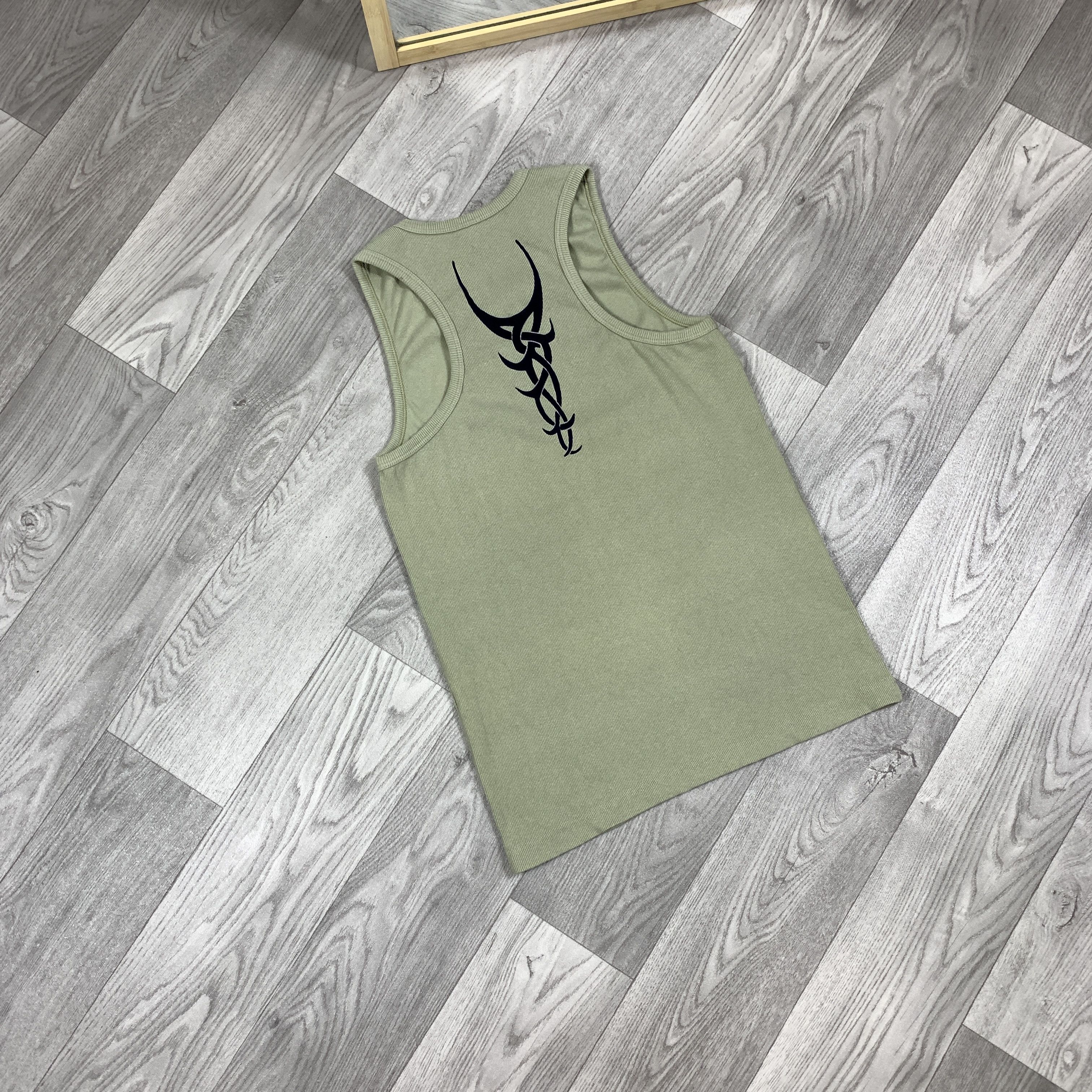 Japanese Brand Vintage Japanese Y2K Tribal Tattoo Green Women's Tank Top Size M / US 6-8 / IT 42-44 - 2 Thumbnail