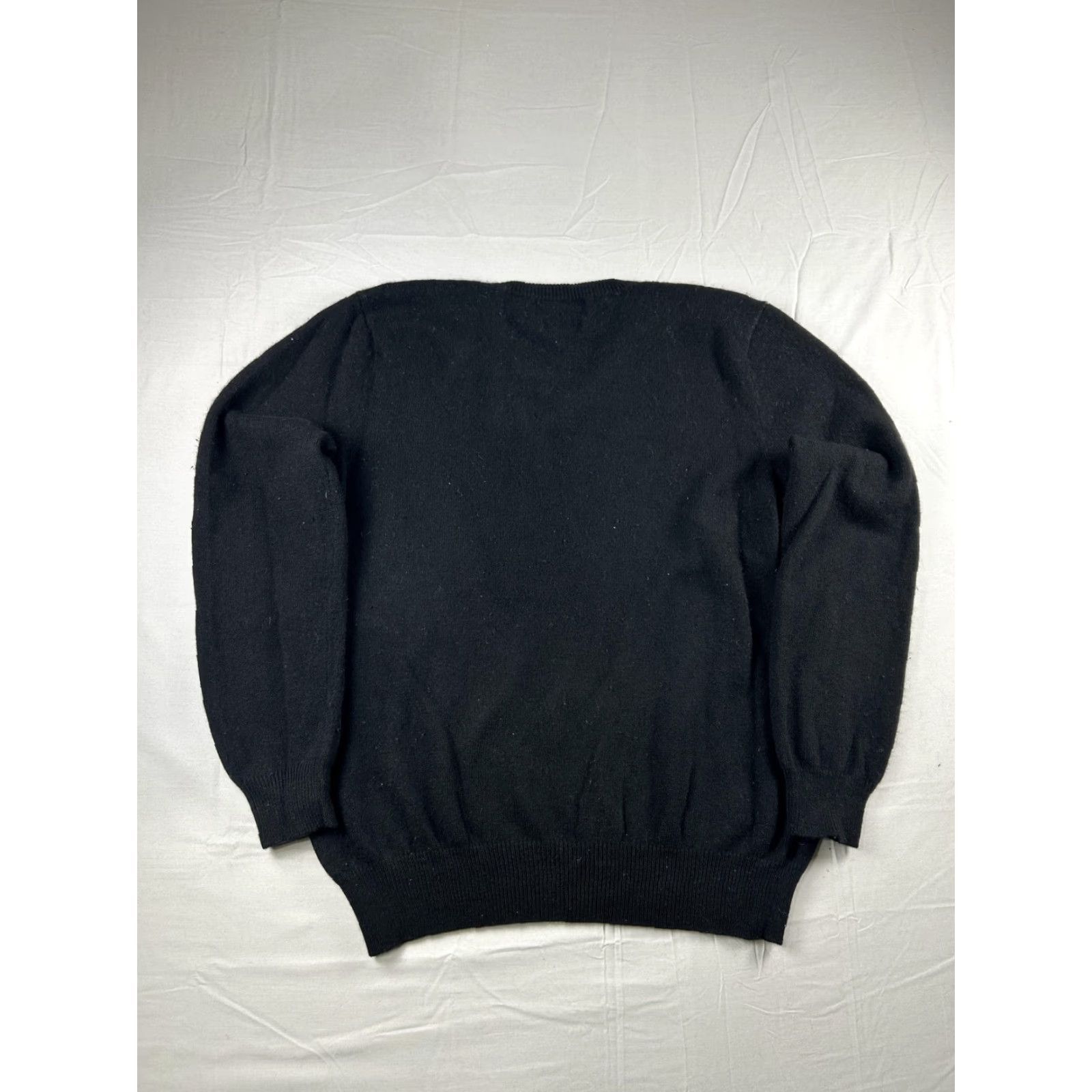 Polo Ralph Lauren VINTAGE Polo Ralph Lauren Sweater Mens XL Black Lambswool V-Neck Knit 90s Size US XL / EU 56 / 4 - 2 Thumbnail