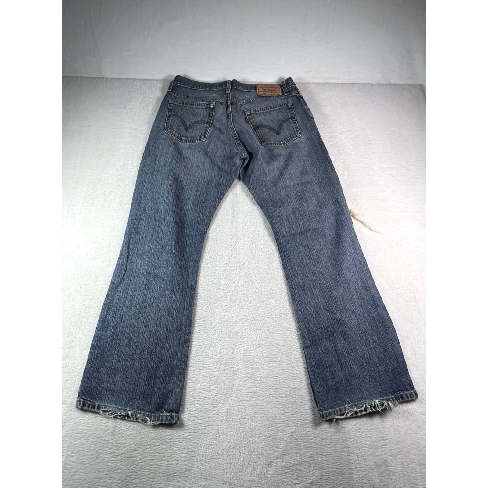 Levi's VINTAGE Levi's 527 Jeans Mens Regular Bootcut Denim Blue 30in Inseam 33x30 90s USA Cowboy Distressed Size US 33 - 2 Thumbnail