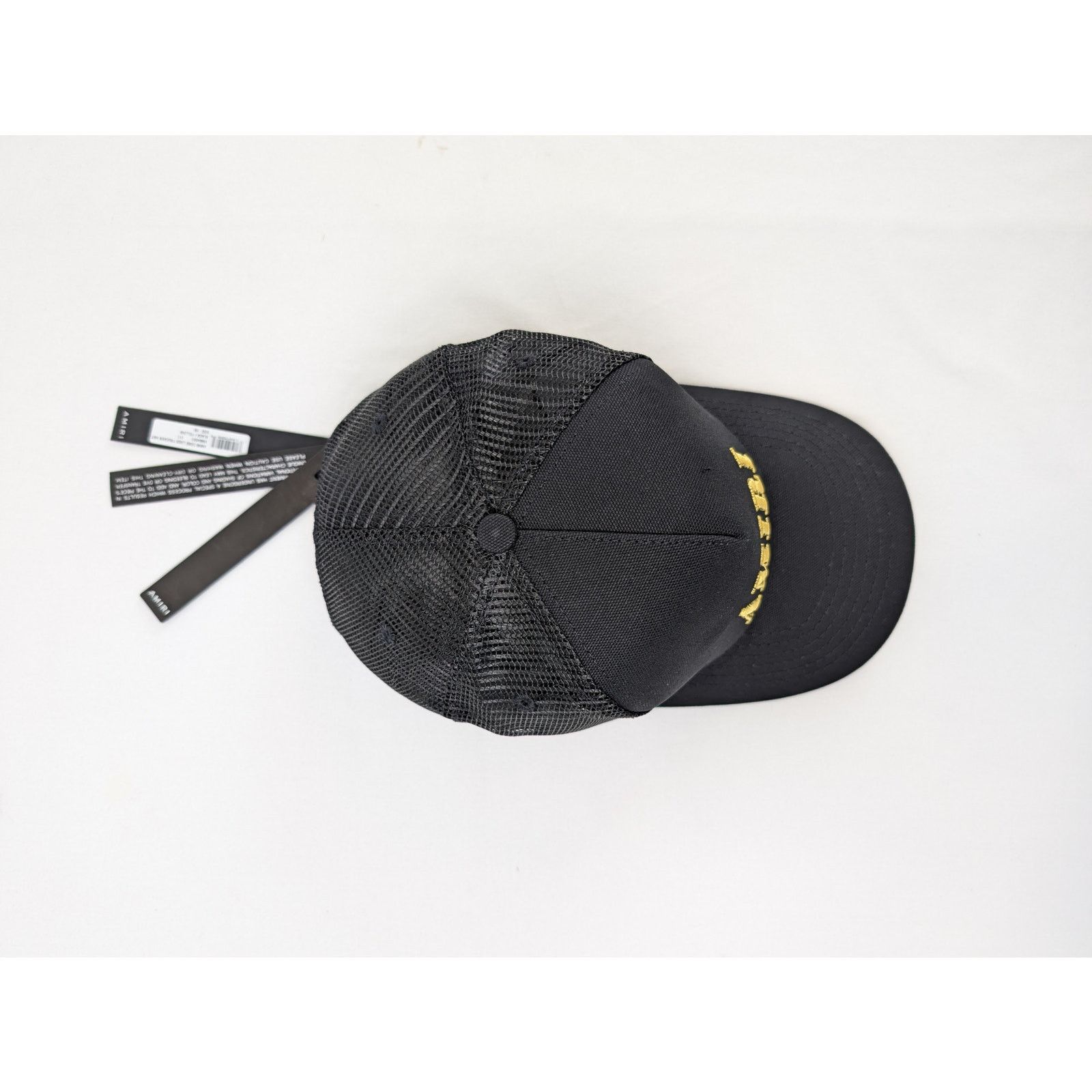 Amiri o1rshd1 Q:4 / Core Logo Trucker Cap / Hat in Black/Yellow Size ONE SIZE - 8 Thumbnail