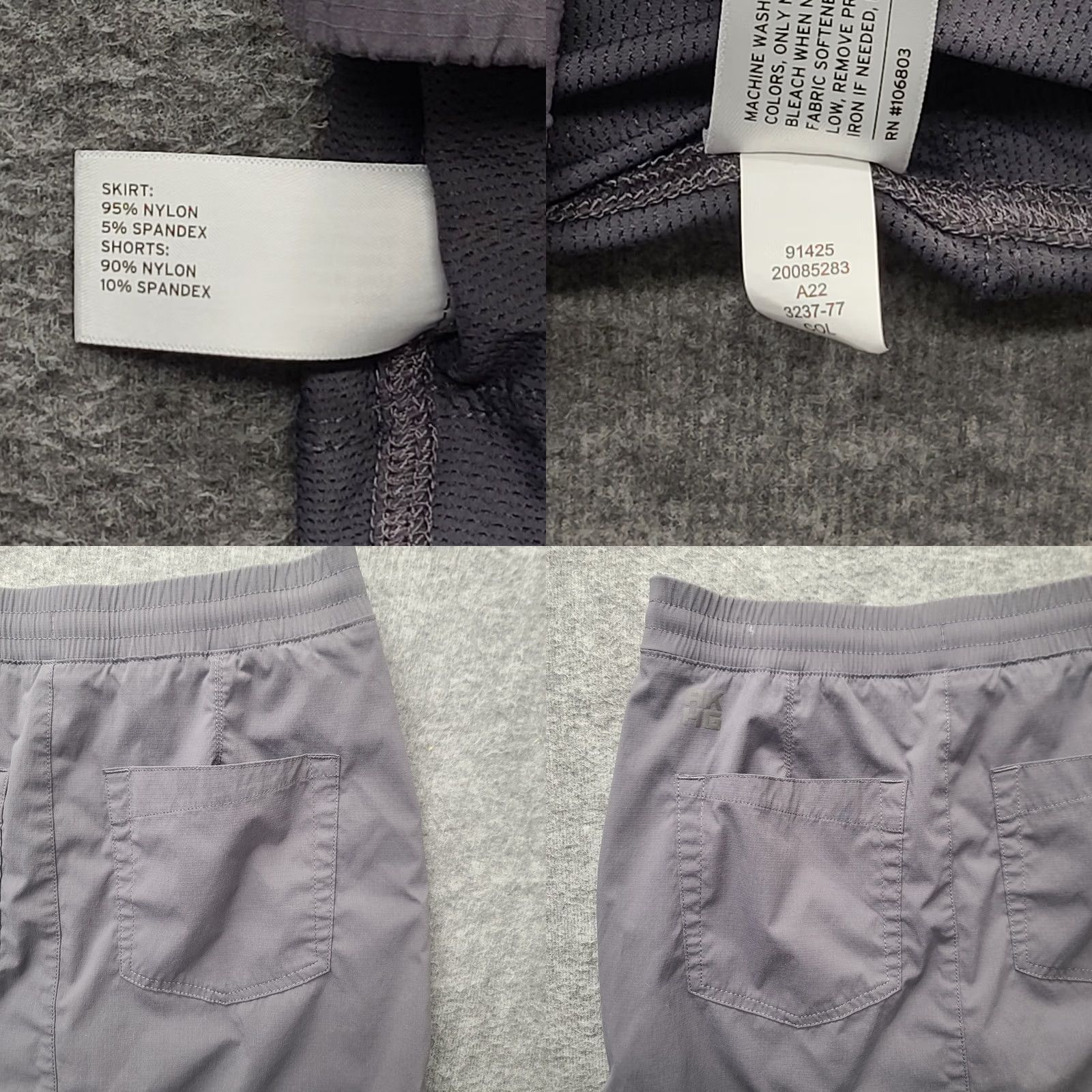 Vintage Alaskan Hardgear Skort Womens 8 Regular Fit Mid Rise Lined Hiking Activewear Gray Nylon Spandex Pocket Size ONE SIZE - 8 Thumbnail