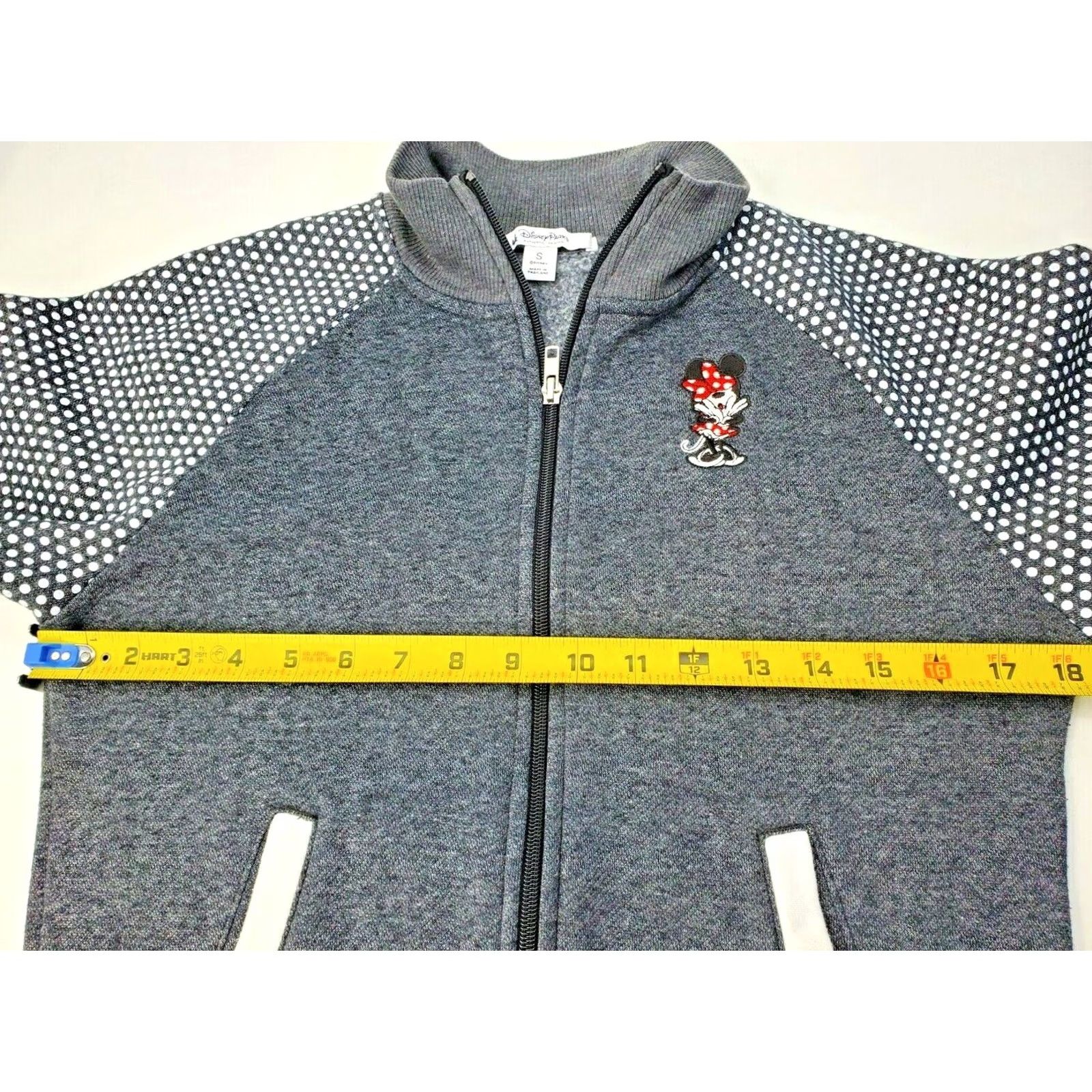 Disney Disney Parks Minnie Mouse Zip Hoodie Sweater Women Small Polka Dot Gray - Black - White - Red Size S / US 4 / IT 40 - 4 Thumbnail