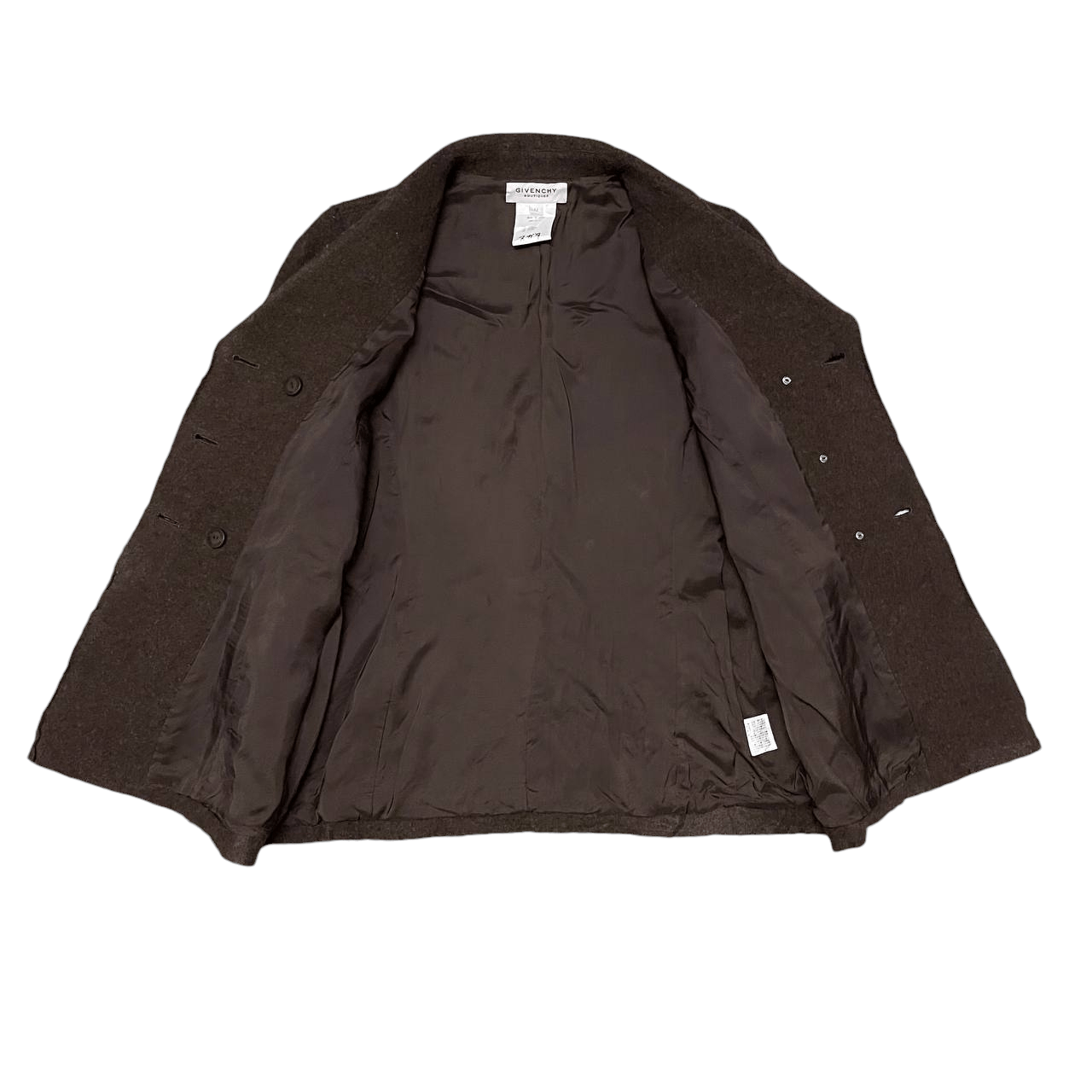 Givenchy Vintage Givenchy Boutiques Wool Coat Brown Size M / US 6-8 / IT 42-44 - 6 Thumbnail