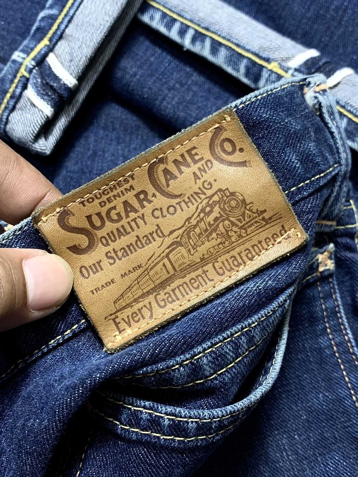 Sugar Cane 💥 RARE CRAZY VTG SUGAR CANE UNION MADE DENIM SELVEDGE 🎌 Size US 29 - 5 Thumbnail