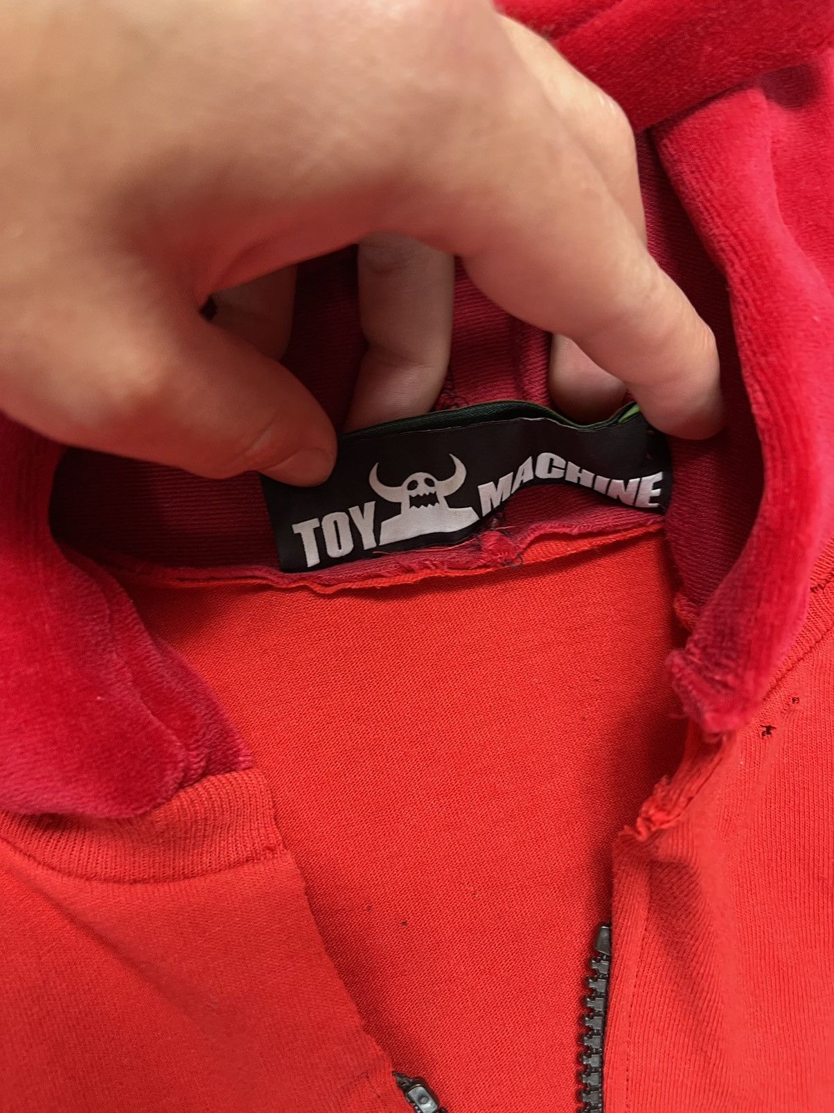 Chorley × Handmade × Toy Machine Chorley up cycled distressed velvet zip up hoodie-tee Size US L / EU 52-54 / 3 - 5 Thumbnail