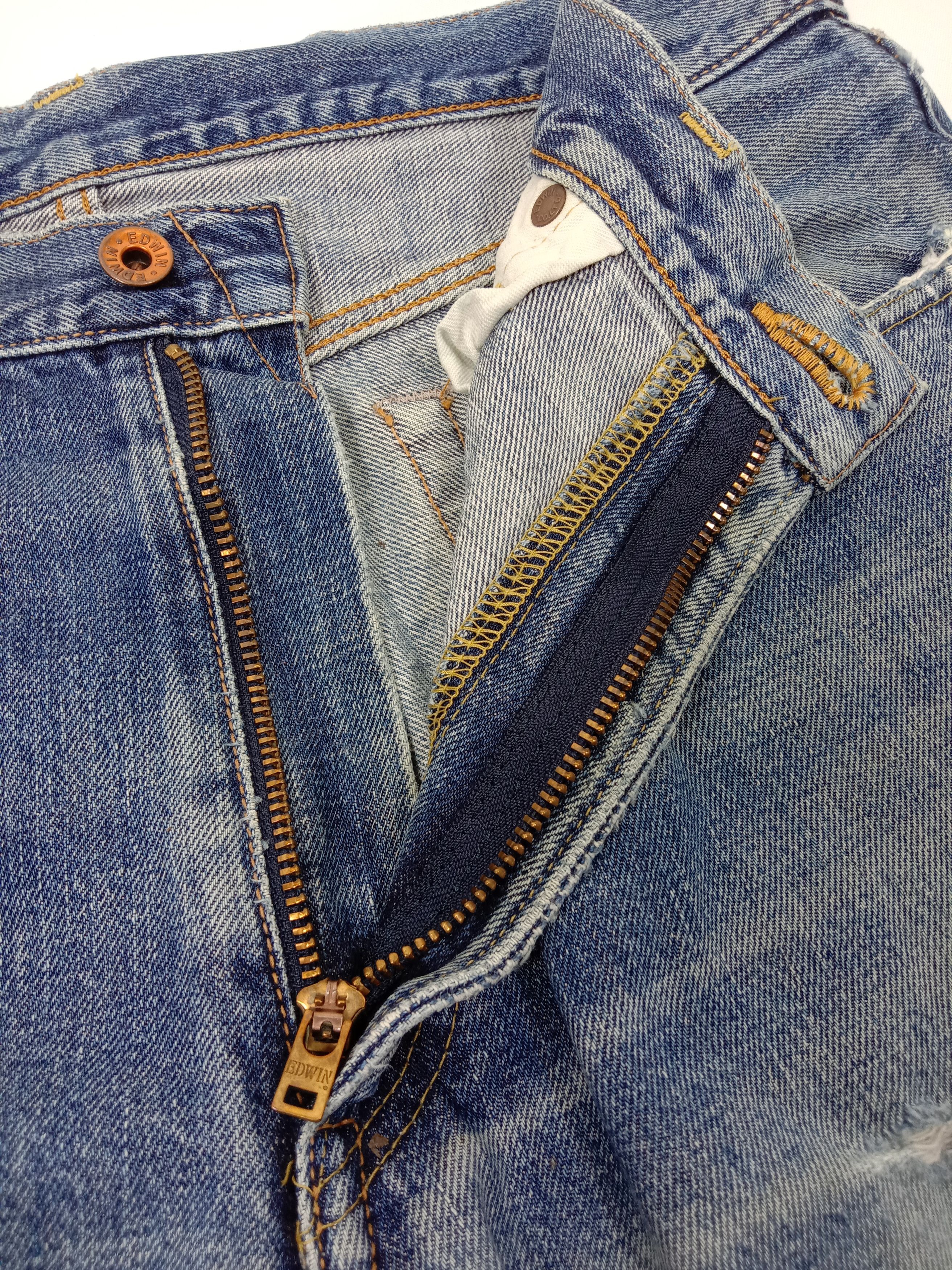Edwin Vintage Edwin 505x Selvedge Orange Tab Distressed Jeans Size US 32 / EU 48 - 10 Thumbnail
