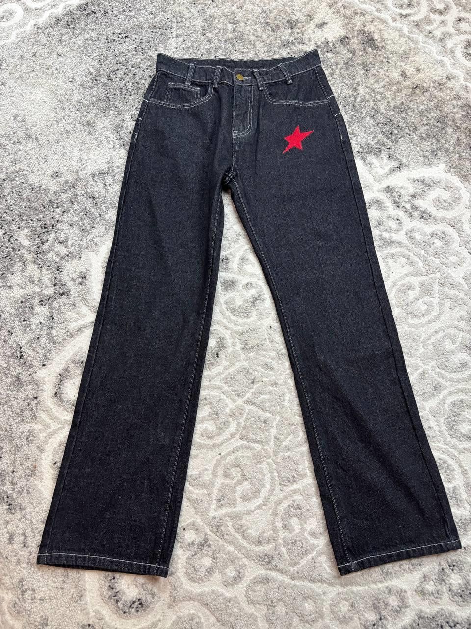 Other Retro Ravi Y2K Baggy Star Jeans Black Denim Streetwear Size US 30 / EU 46 - 3 Thumbnail