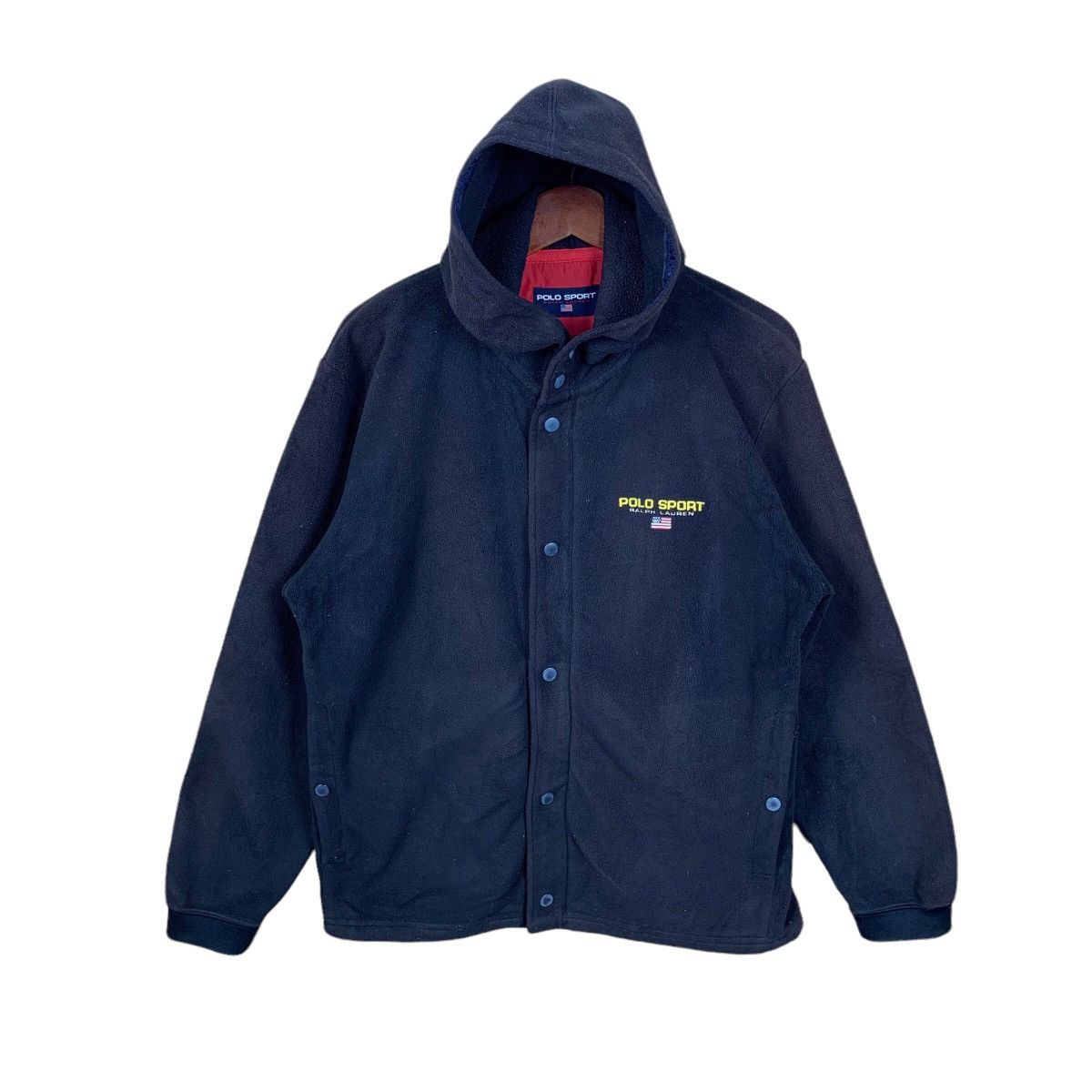 Polo Ralph Lauren × Ralph Lauren × Vintage Vintage Polo Sport Ralph Lauren Hoodie Fleece Jacket Size US M / EU 48-50 / 2 - 1 Thumbnail