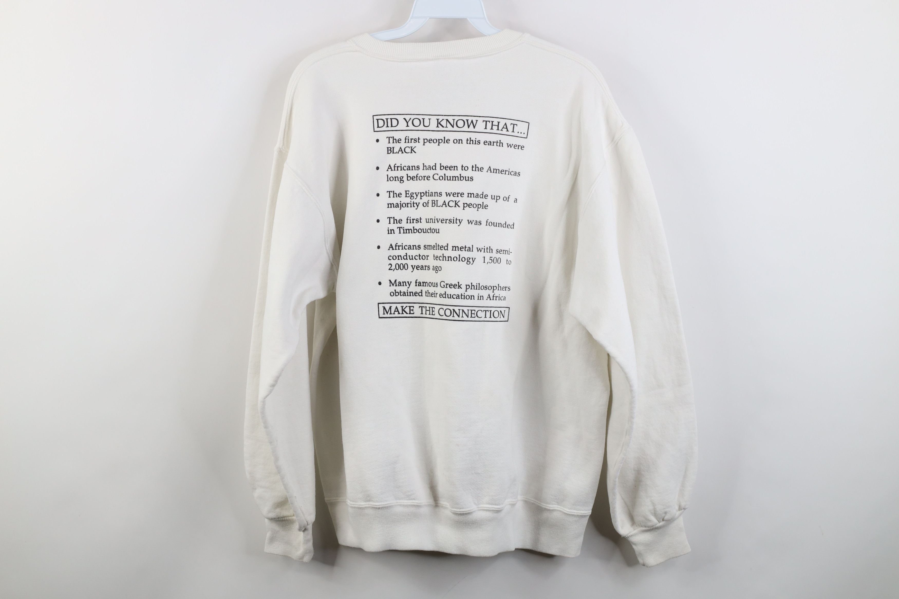 Vintage Vintage 90s Streetwear Africa Black Power Sweatshirt Size XL / US 12-14 / IT 48-50 - 14 Thumbnail