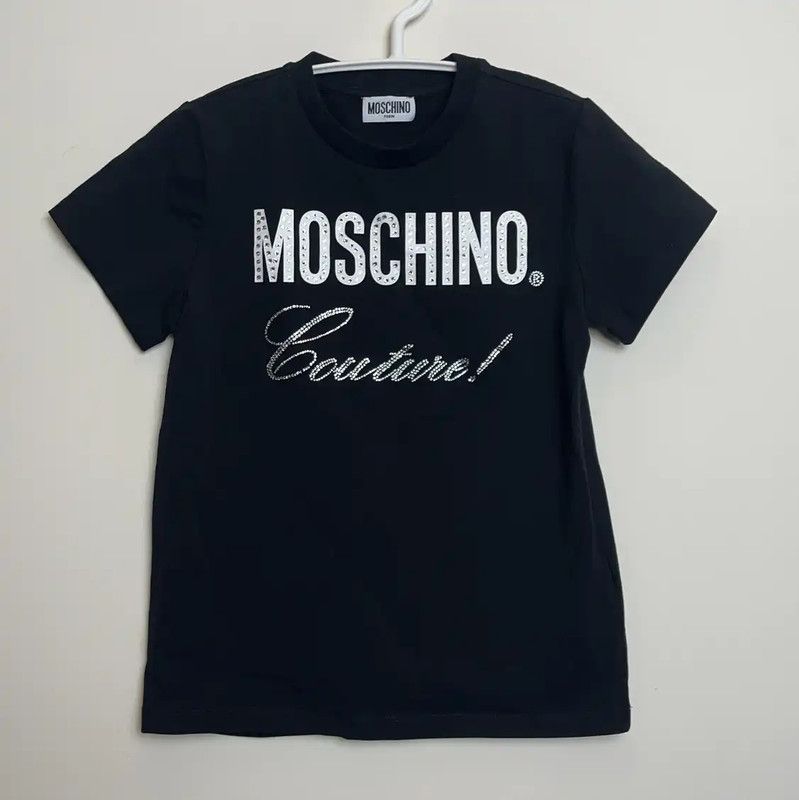 Moschino Moschino Black Cotton Men's T-Shirt 0089 Size US XXS / EU 40 - 1 Thumbnail