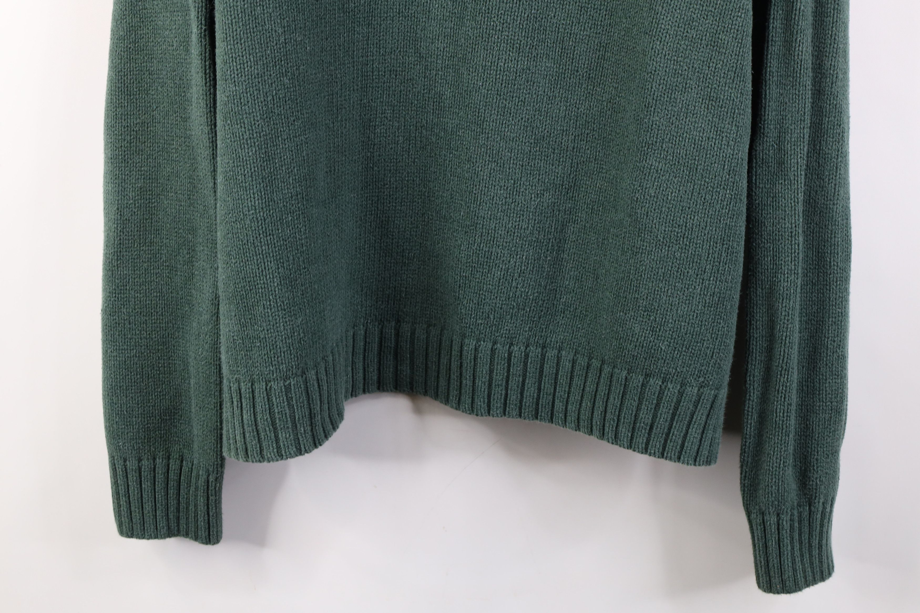 Chaps Vintage Y2K Chaps Ribbed Knit 1/4 Half Zip Sweater Green Size US XXL / EU 58 / 5 - 3 Thumbnail