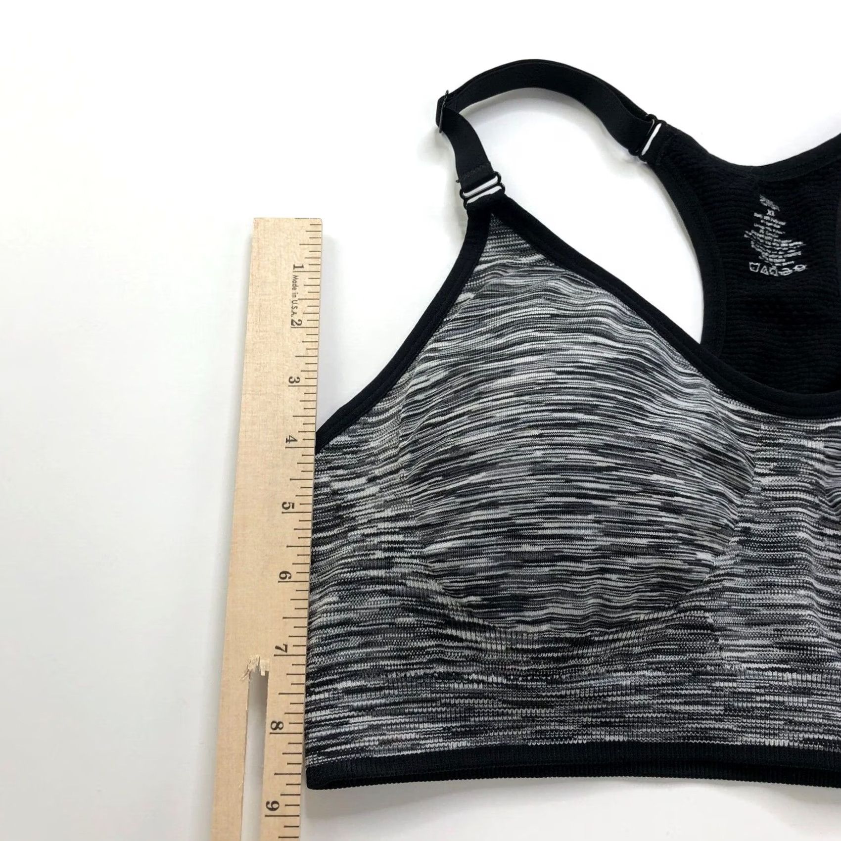New Balance New Balance Sports Bra Womens XL Black?Gray Size ONE SIZE - 2 Thumbnail