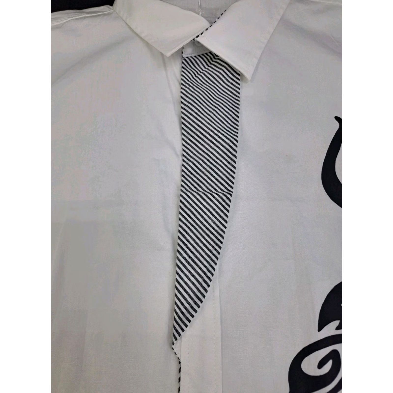 Vintage Coofandy Mens Long Sleeve Button Up Shirt White/Black Graphic Print 2XL #7431 Size US XXL / EU 58 / 5 - 5 Thumbnail