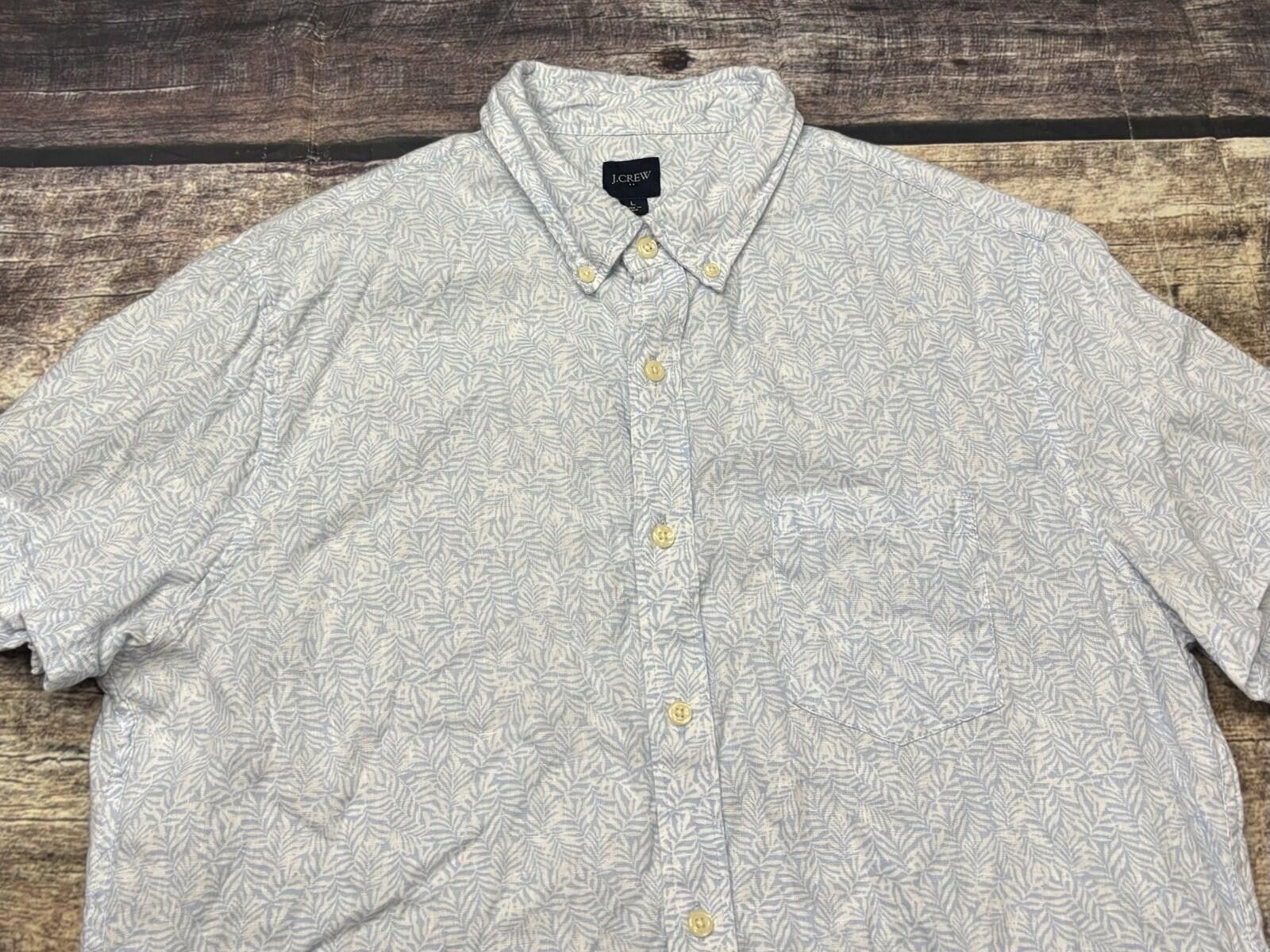 J.Crew J Crew Shirt Mens Large Floral Linen Cotton Short Sleeve Size US L / EU 52-54 / 3 - 4 Thumbnail