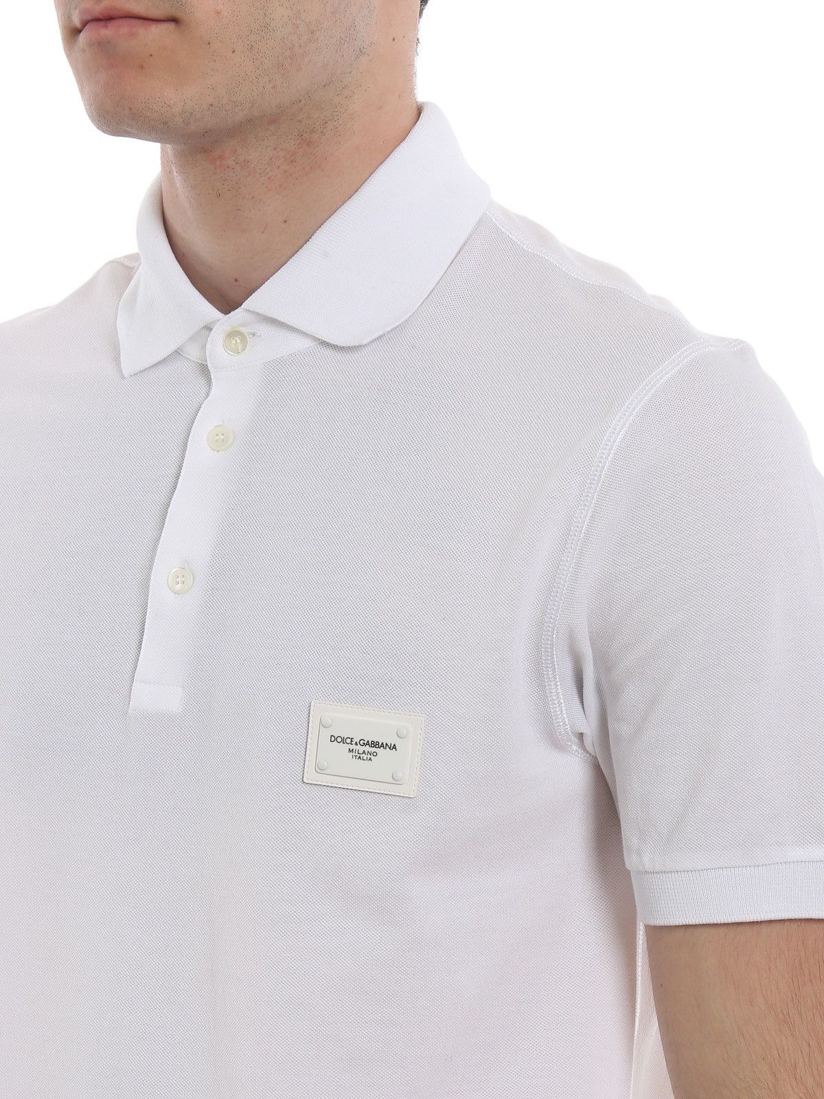 Dolce & Gabbana Dolce & Gabbana D&G Branded Plate Polo Shirt - White Size US S / EU 44-46 / 1 - 5 Thumbnail