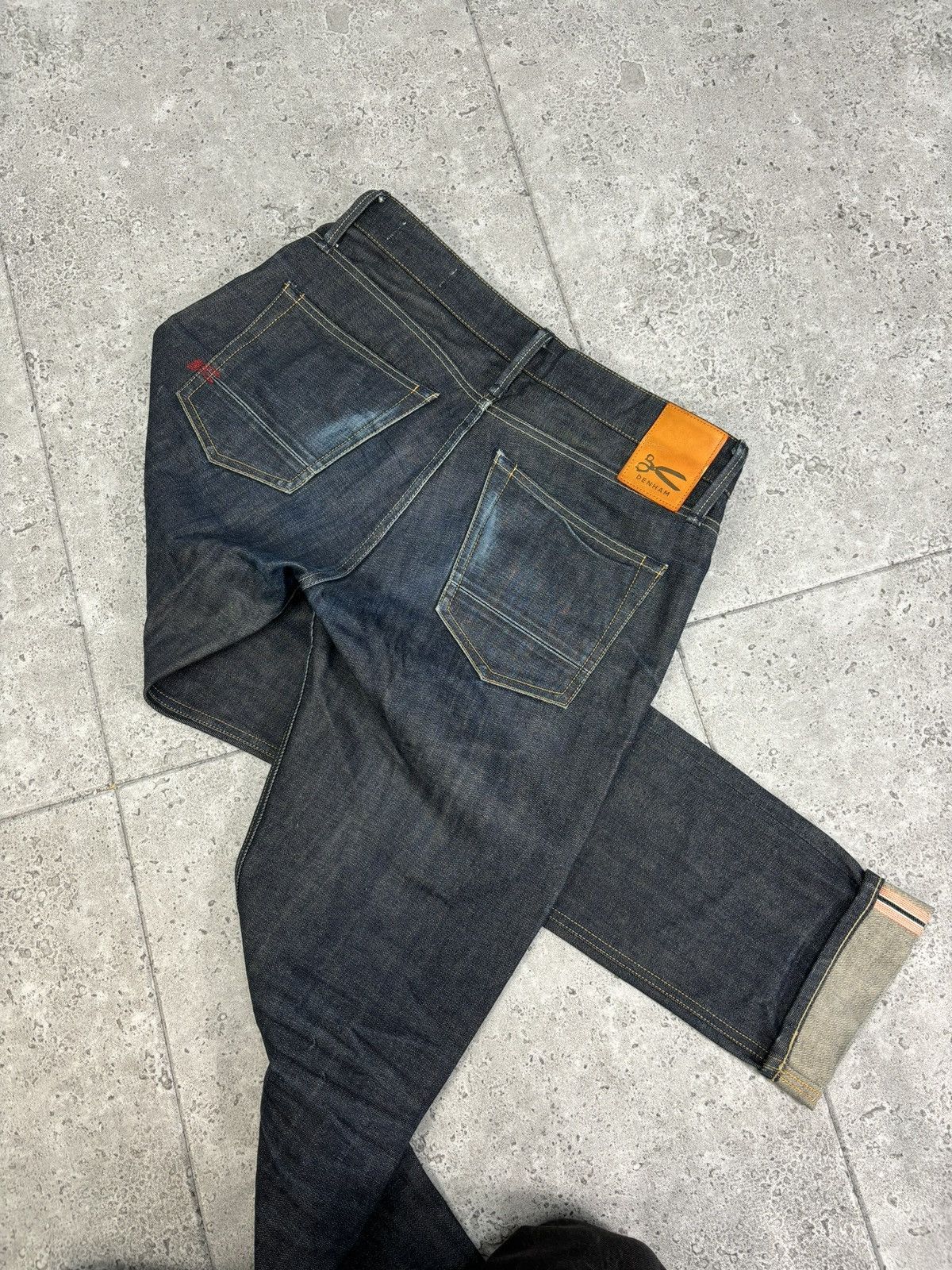 DENHAM × Japanese Brand × Vintage Japan Artist Denhm Flared Raw Denim Pants Selvedge Y2K 00s Size US 32 / EU 48 - 1 Thumbnail
