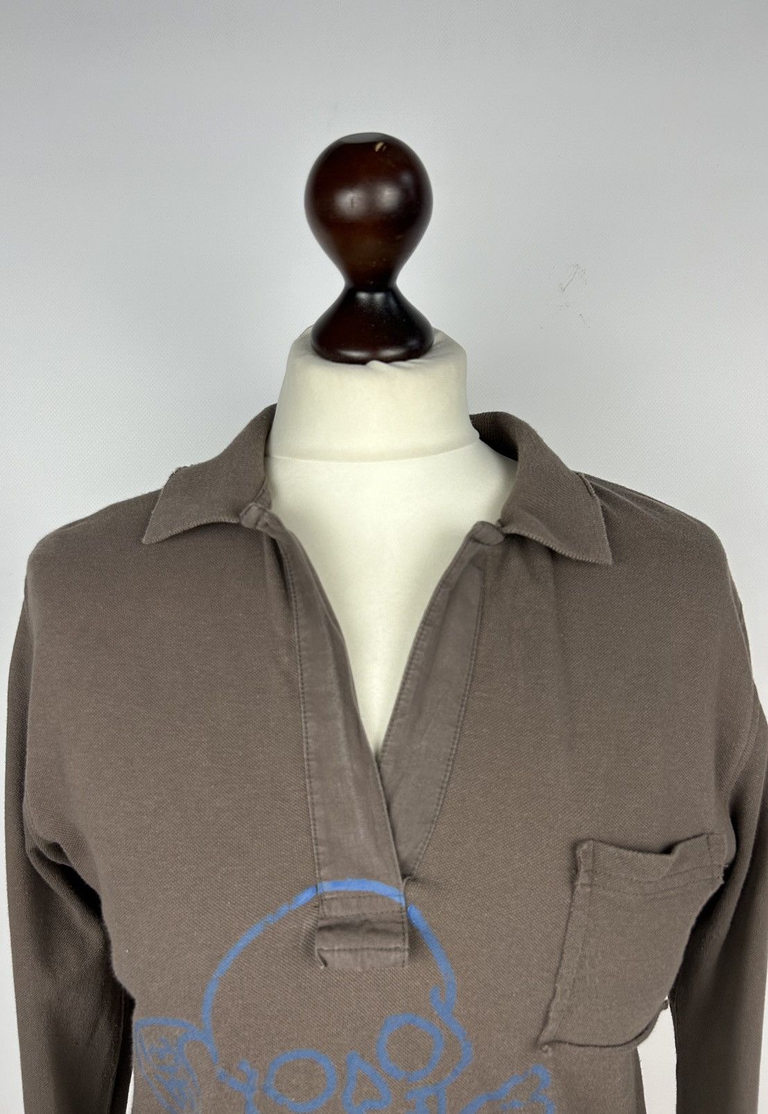 Ed Hardy Vintage Ed Hardy Brown Skulls Fire Avant Garde Top Polo Size S / US 4 / IT 40 - 7 Thumbnail