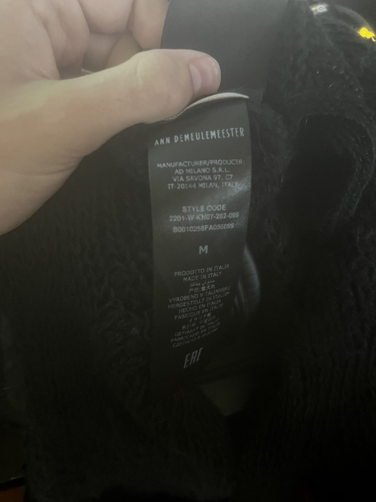 Ann Demeulemeester × Japanese Brand Ann Demeulemeester Black and Blue Knit Size US M / EU 48-50 / 2 - 6 Thumbnail