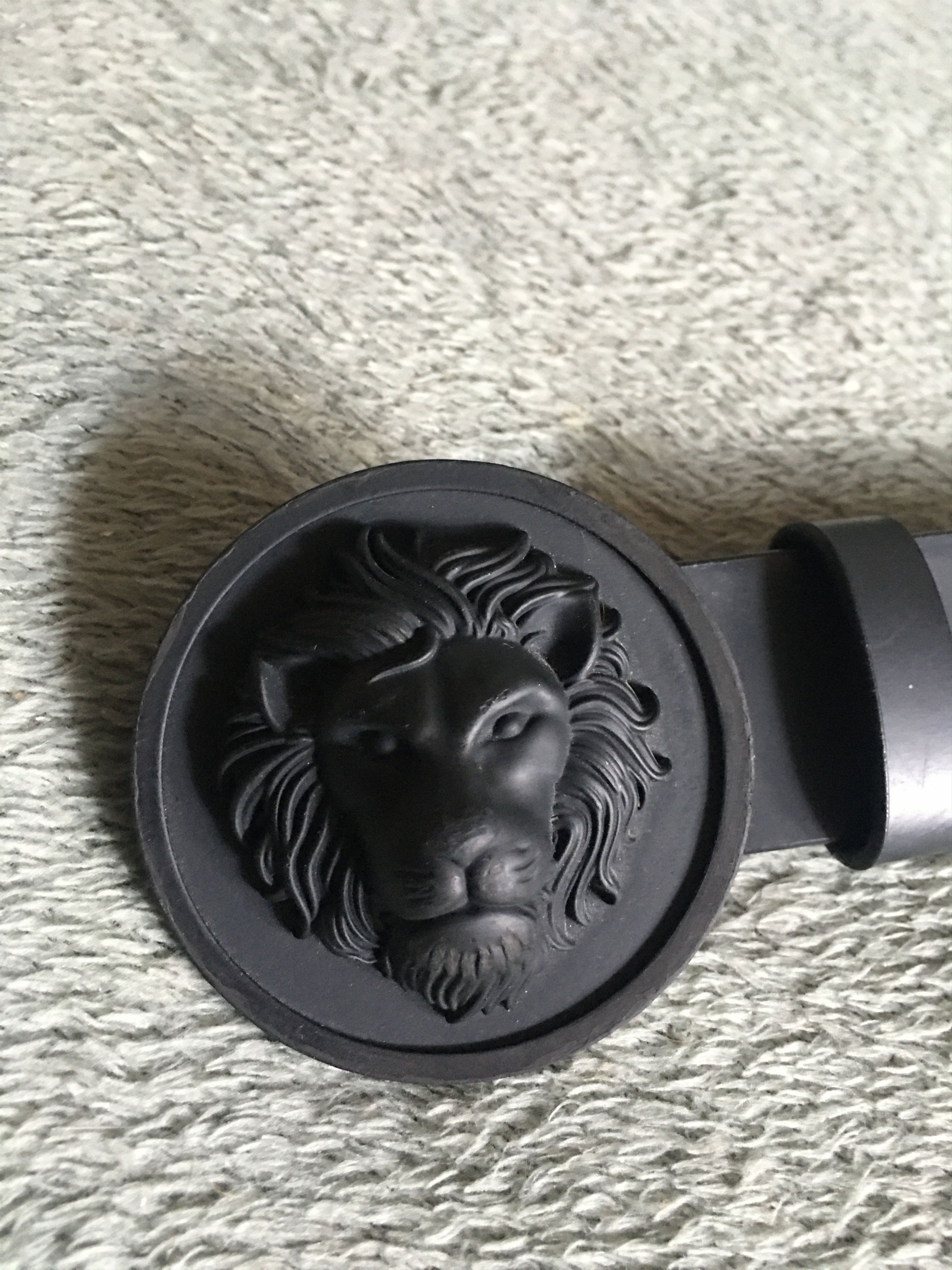 Versus Versace Versace Versus Tonal Round Lion Belt Black Size 36/90 Size 36 - 4 Thumbnail