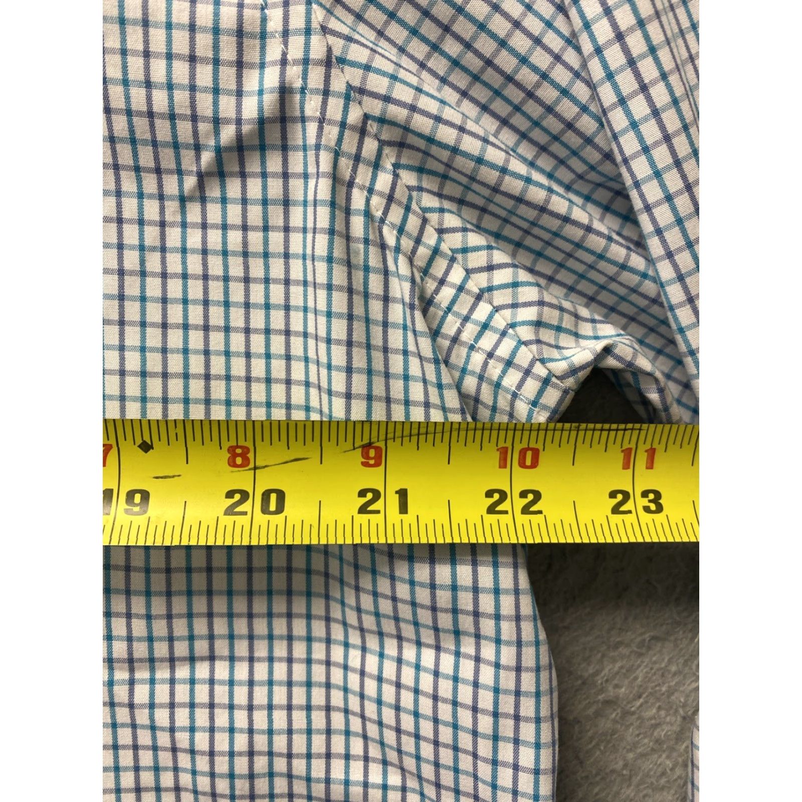 Banana Republic VINTAGE Banana Republic Men's Dress Shirt XL Blue Aqua Check Slim Fit Long Sleeve Button Down Cotton Casual Business Formal Women Size US XL / EU 56 / 4 - 6 Thumbnail