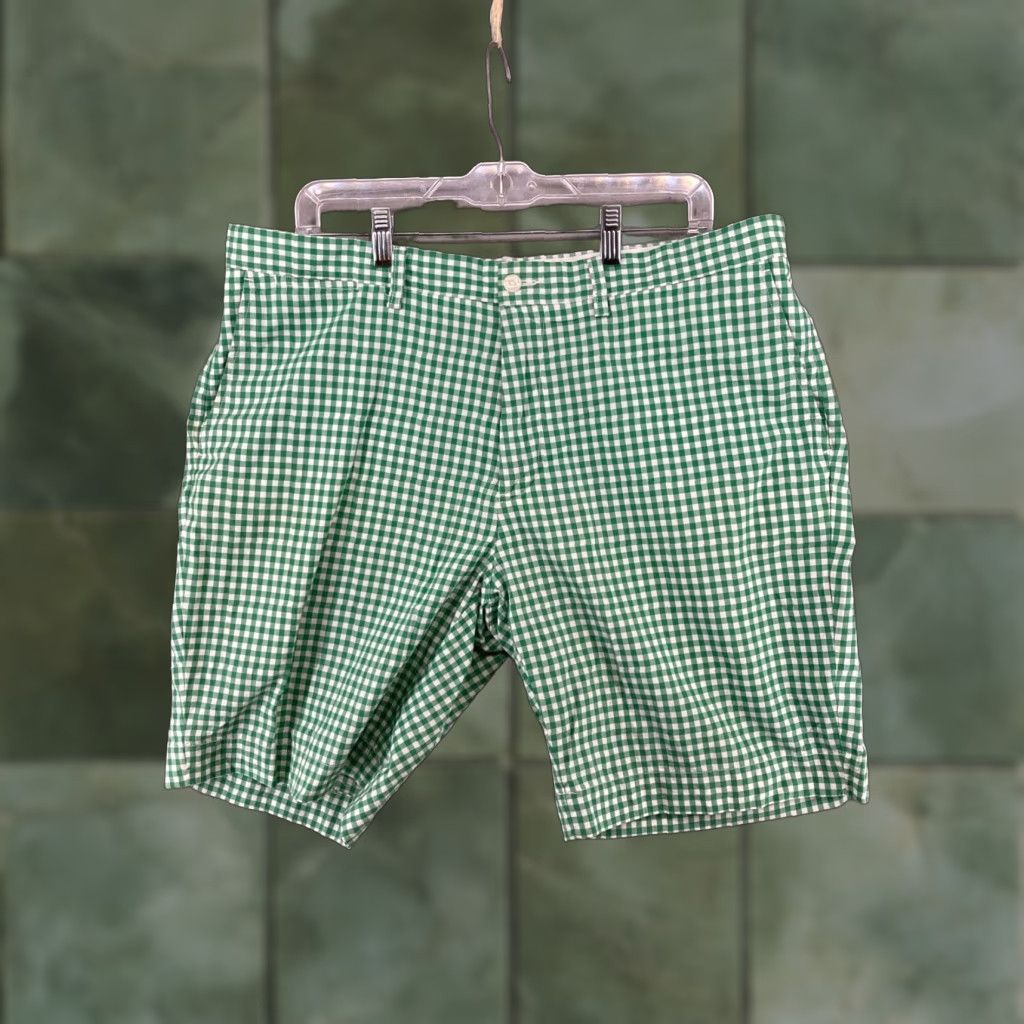 Polo Ralph Lauren Polo Ralph Lauren Mens Shorts 38 Green Check Preppy Size US M / EU 48-50 / 2 - 1 Thumbnail