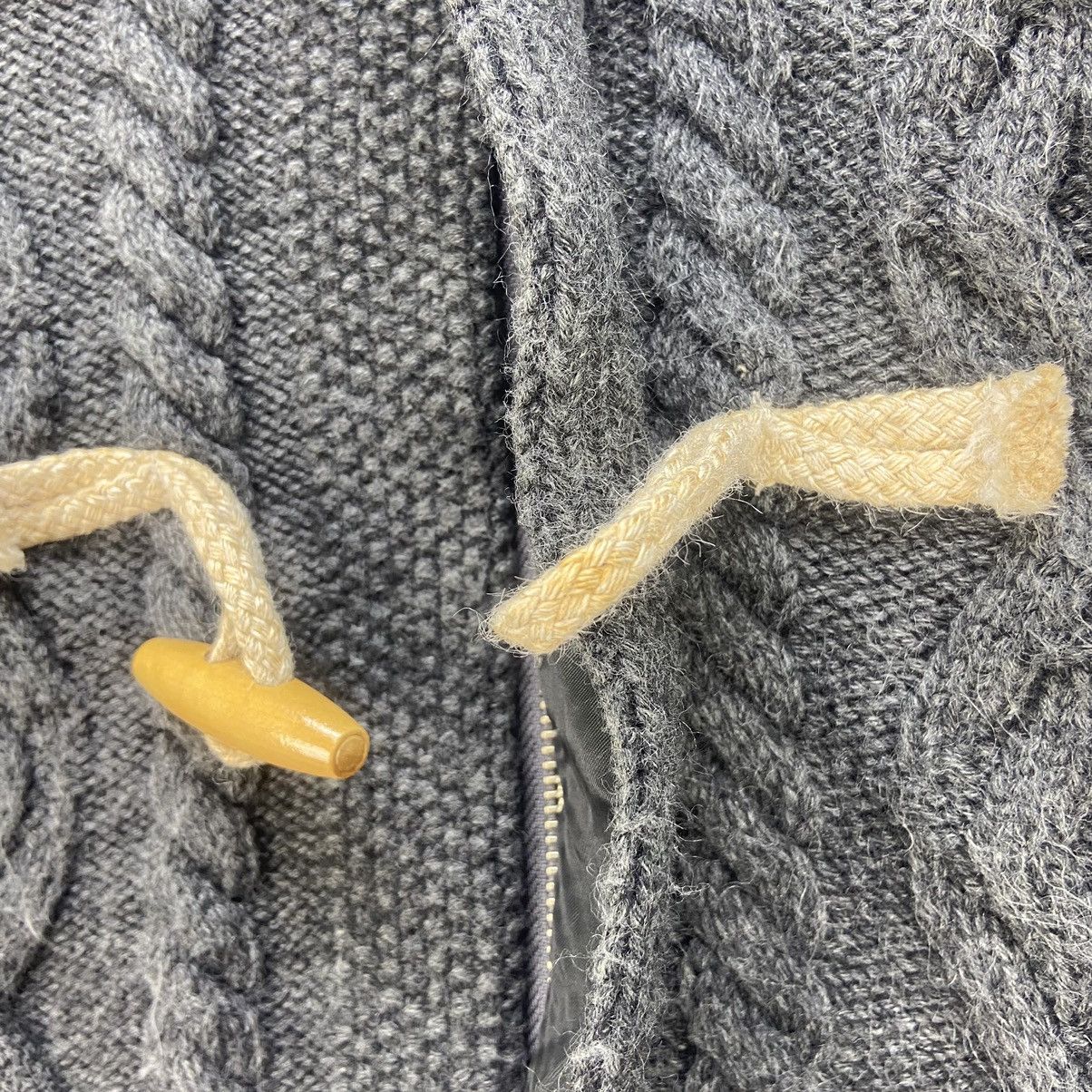 Japanese Brand Green Label Relaxing United Arrows Cable Knit Duffle Coat Size US S / EU 44-46 / 1 - 20 Thumbnail