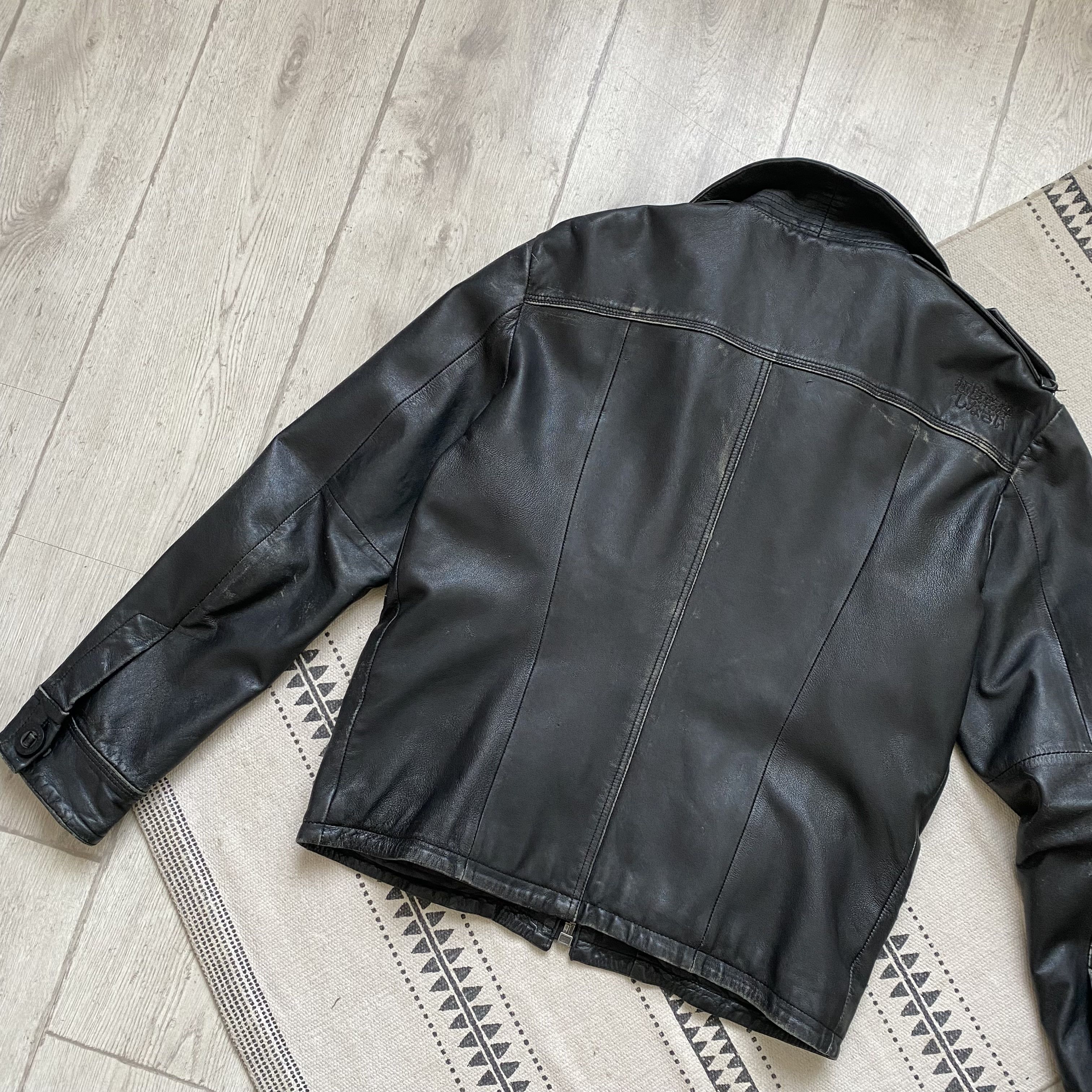 Genuine Leather Vintage Real Leather Biker Jacket japanese Superdry Size US L / EU 52-54 / 3 - 11 Thumbnail