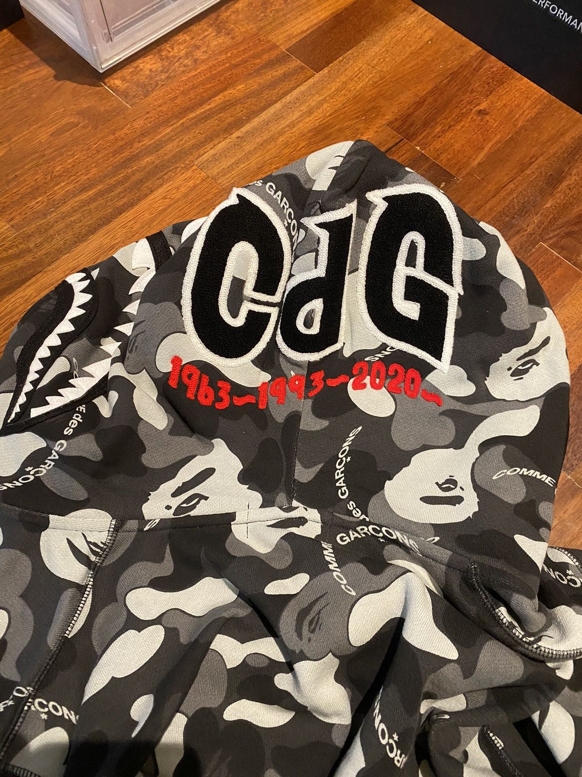 Bape x Comme des garçons Osaka shark hoodie