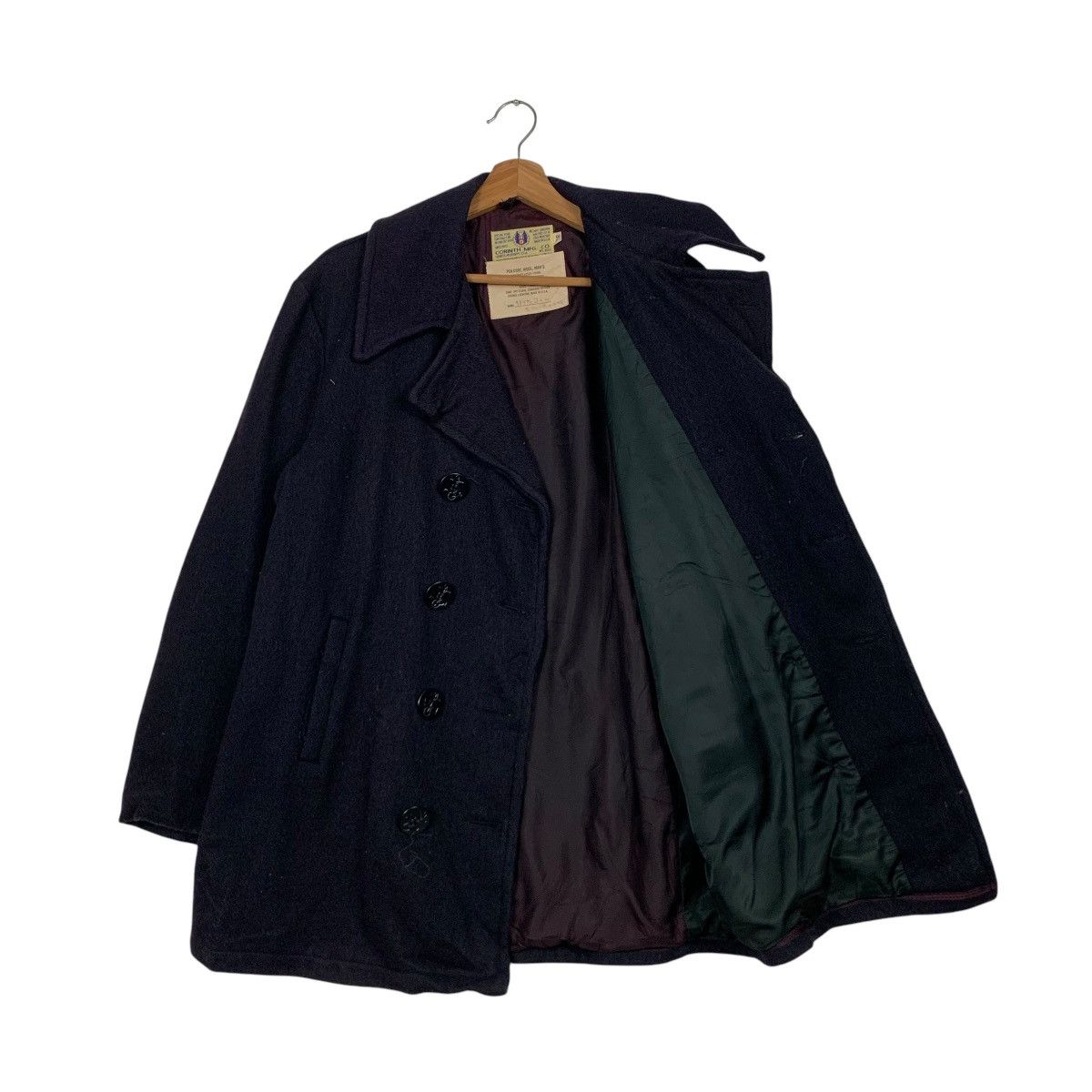 Vintage Military Uniform Double Breast Wool Peacoat #2297-C102 Size US M / EU 48-50 / 2 - 9 Thumbnail