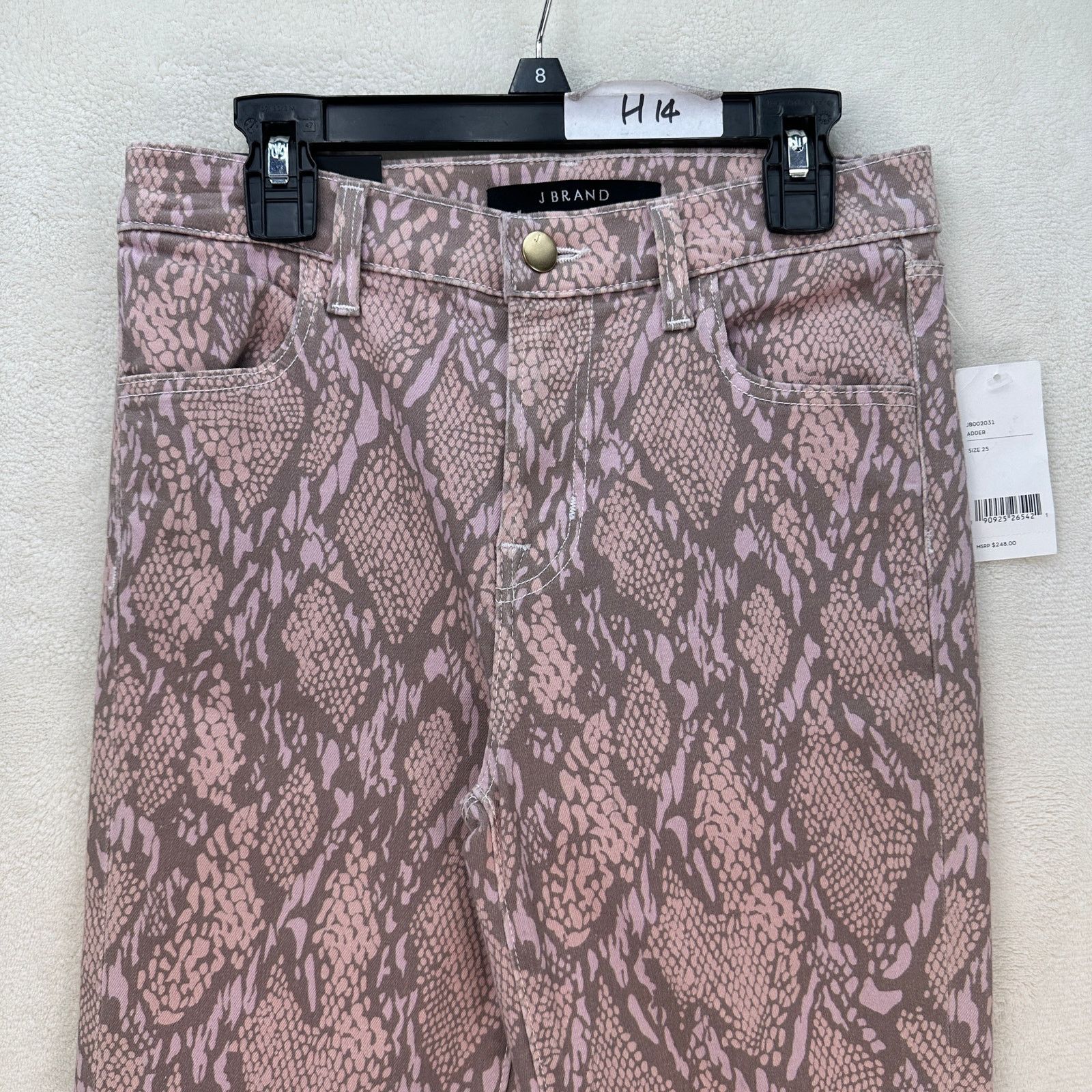 J Brand JBRAND WOMEN'S 25 ALANA JB002031 SKINNY JEANS ADDER PINK Size 25" / US 0 / IT 36 - 2 Thumbnail