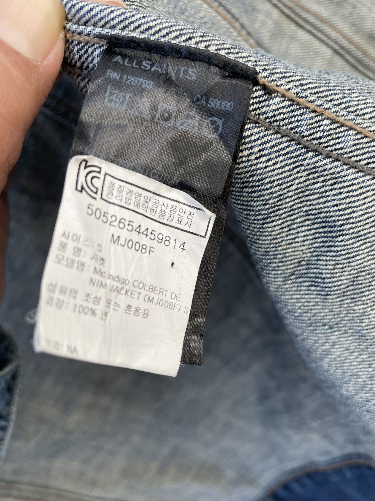 Allsaints AllSaints Colbert Denim Jacket S Indigo Faded Slim Trucker Size S / US 4 / IT 40 - 10 Thumbnail