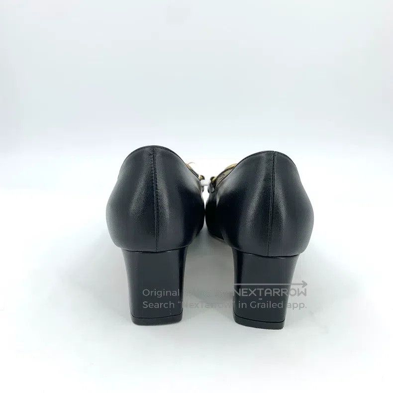 Other Gucci Black square logo thick heel high heels Size US 4.5 / IT 34.5 - 4 Thumbnail