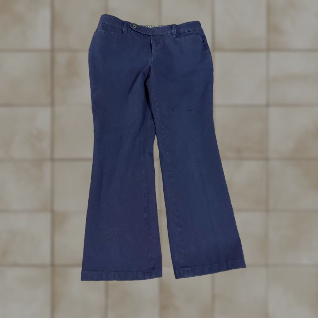 Ralph Lauren Lauren Ralph Lauren Pants Womens 4P Blue Adelle Chino Straight Leg Stretch Size 27" / US 4 / IT 40 - 1 Thumbnail