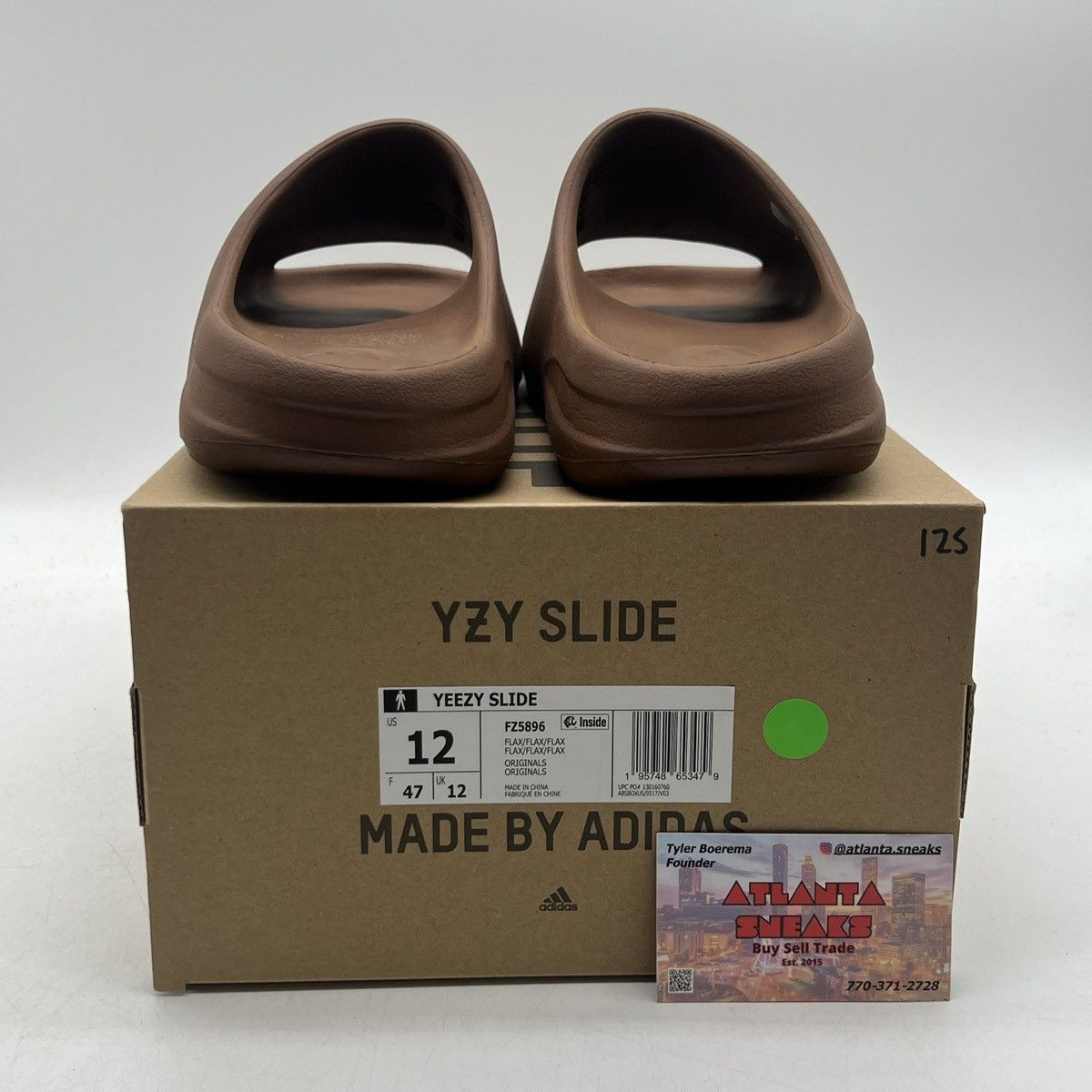 Adidas Yeezy slides flax Size US 12 / EU 45 - 3 Thumbnail