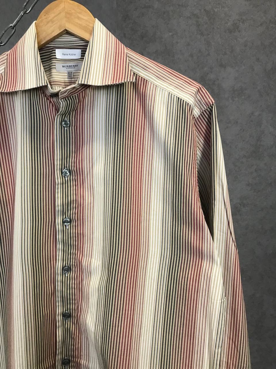 Burberry Burberry luxury designer striped shirt Size US L / EU 52-54 / 3 - 2 Thumbnail