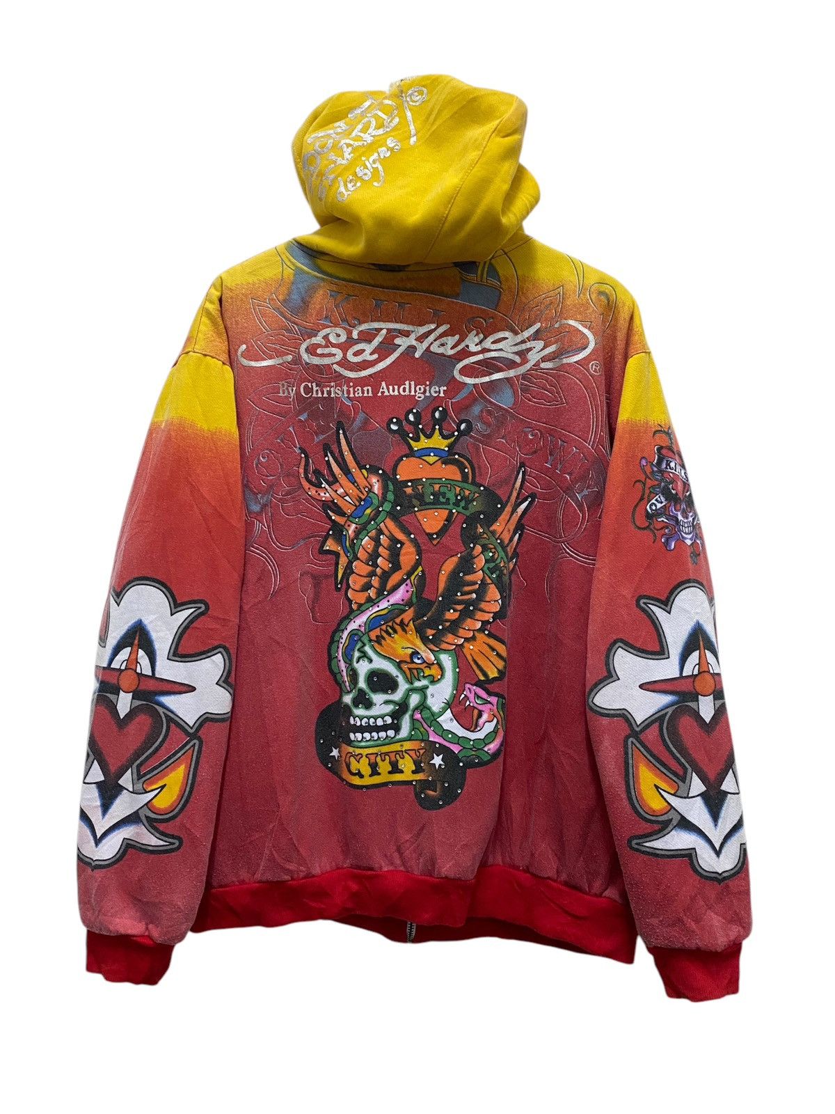 Affliction × Ed Hardy Ed Hardy fullprint two way zipper hoodie Size US M / EU 48-50 / 2 - 4 Thumbnail