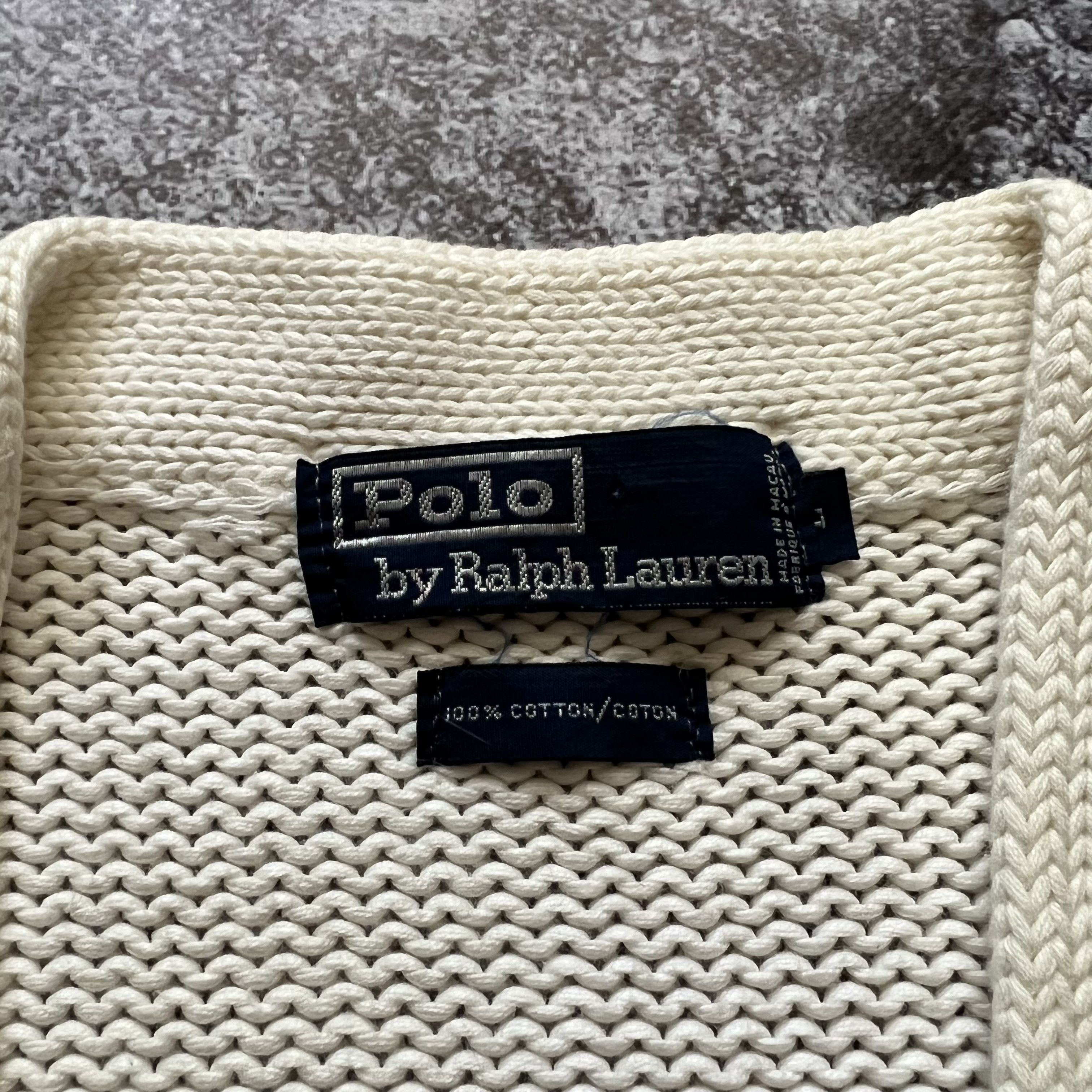 Polo Ralph Lauren Vintage 90s Polo Ralph Lauren Knitted Cardigan Logo Size L Size US L / EU 52-54 / 3 - 8 Thumbnail