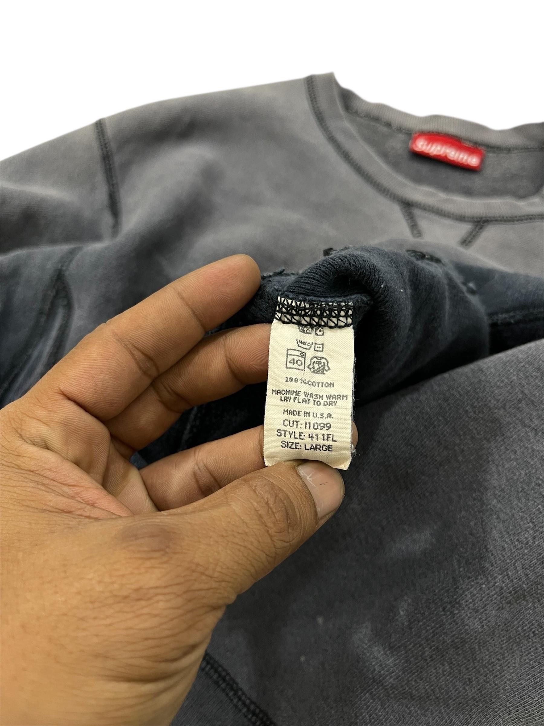Supreme Vintage Supreme Box Logo Sun Faded Sweatshirt Size US L / EU 52-54 / 3 - 12 Thumbnail