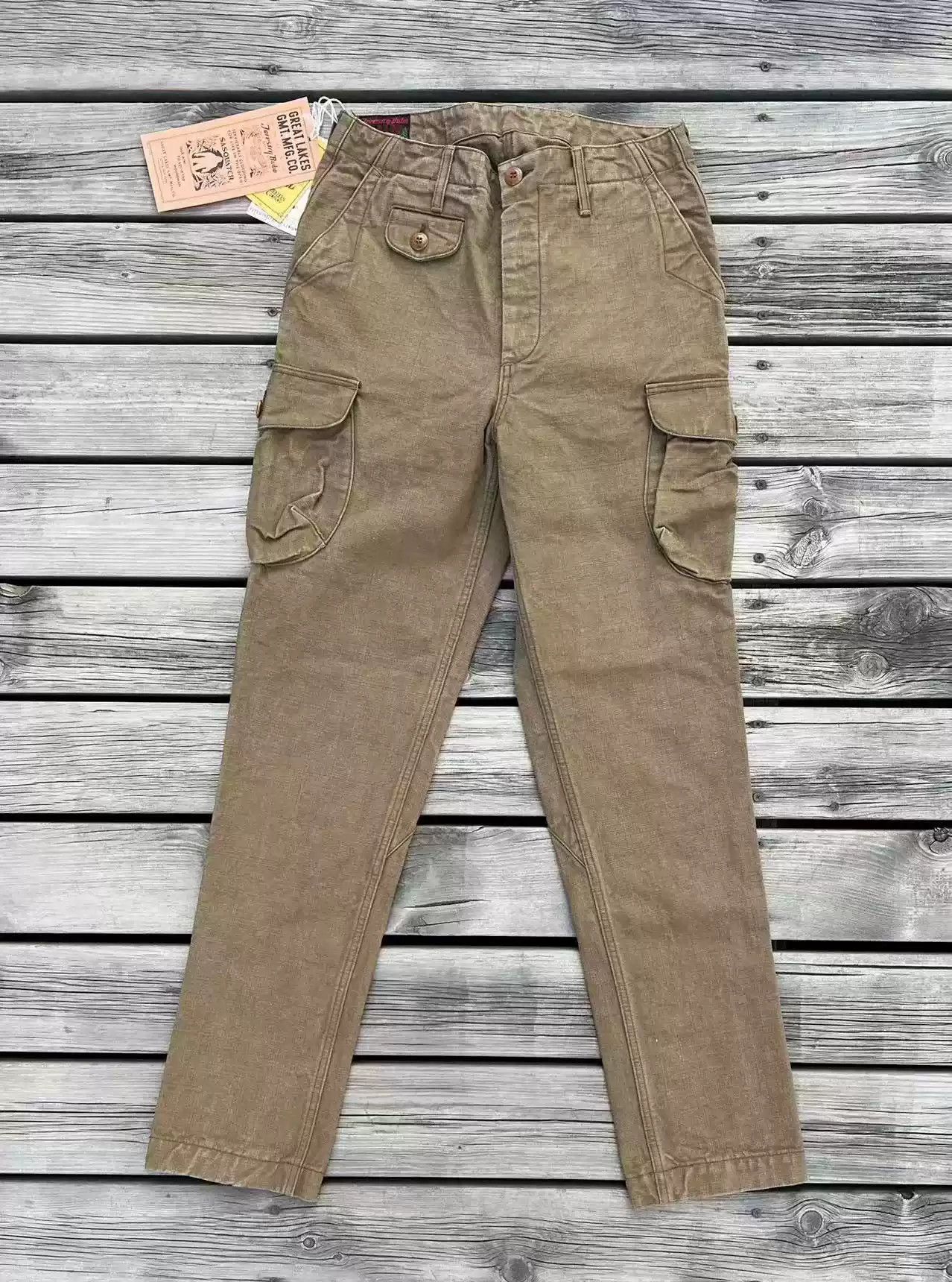 image of Freewheelers Timber Cruiser Lumberjack Work Pants in Khaki, Men's (Size 32)