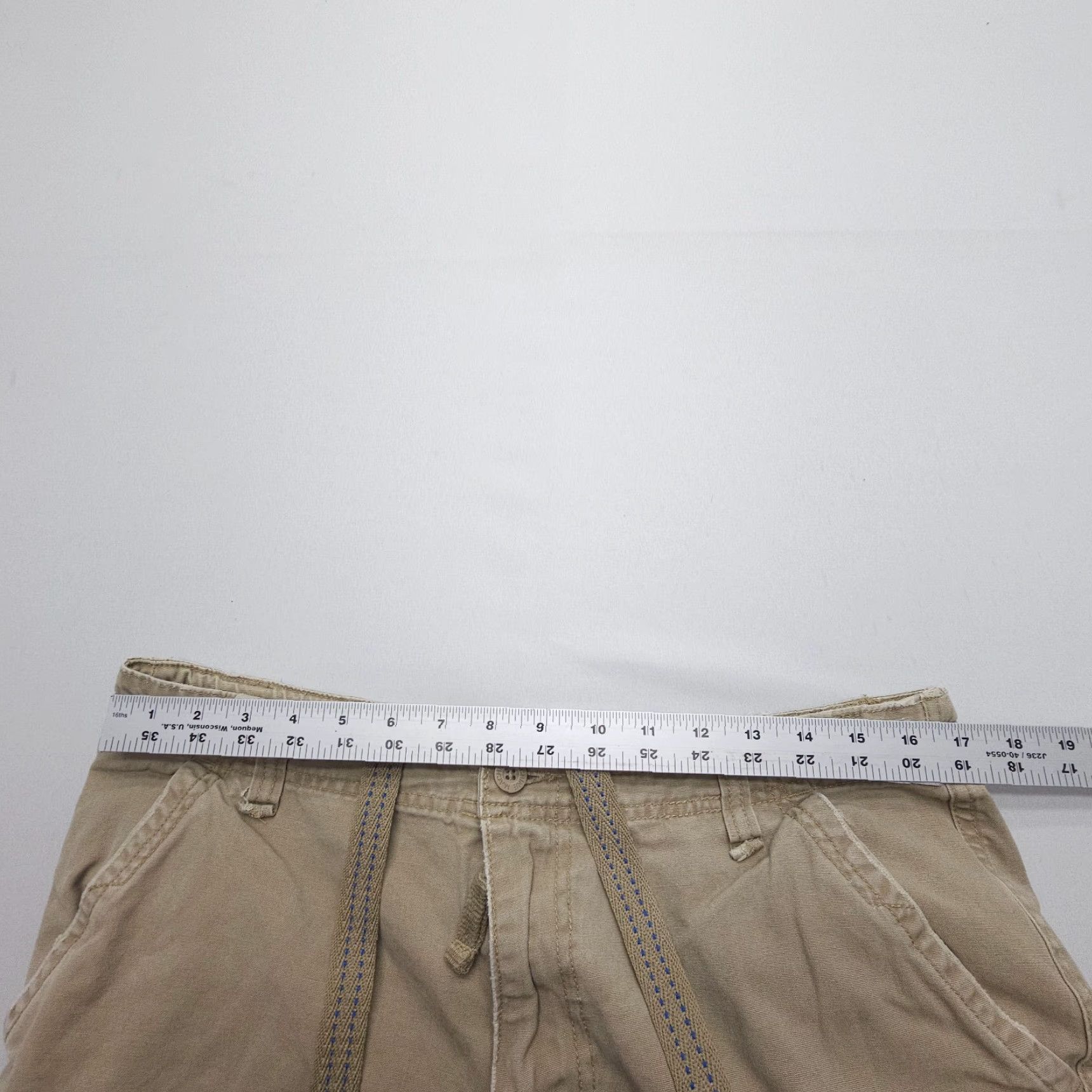 Toy Machine Cargo Shorts Machine Mens 34 x 11 Khaki Canvas Y2K 2000s Heavy Military Army Size US 34 / EU 50 - 6 Thumbnail