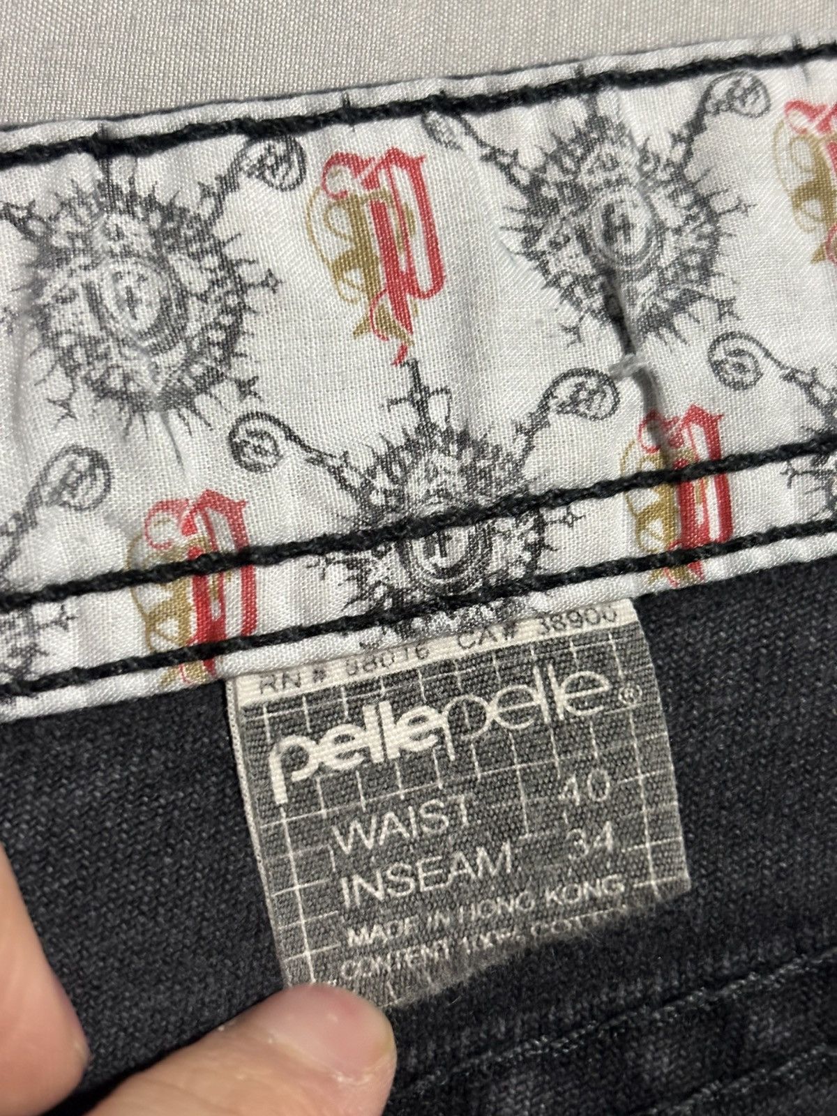 Pelle Pelle Vintage Pelle Pelle Jeans Leather Rhinestone Opium 90s y2k Size US 40 / EU 56 - 8 Thumbnail