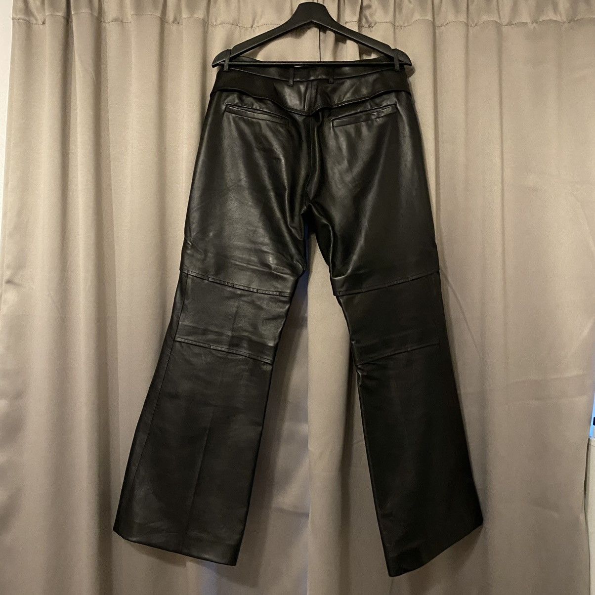 Kiko Kostadinov Ria Trousers in Black Bovine Leather Size US 32 / EU 48 - 3 Thumbnail