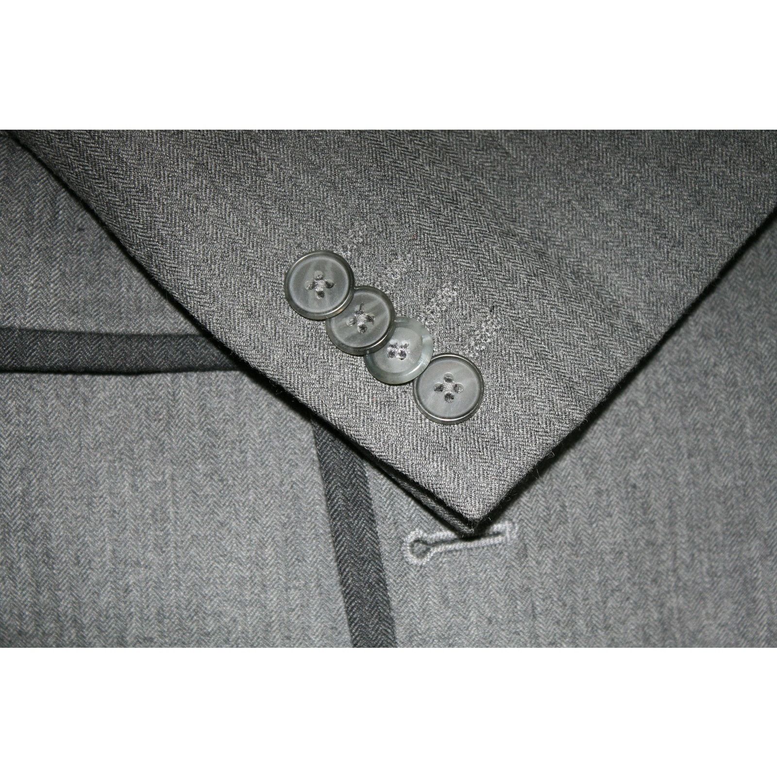 Express 42R Mens Express MOD Smoking Jacket Gray Wool Gentlemans Size 42R - 9 Thumbnail